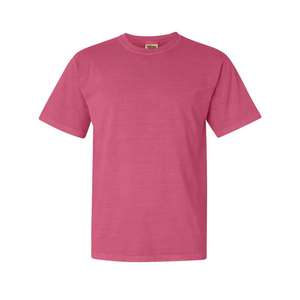 Custom Embroidered Dainty Initial Ribbon Comfort Colors T-Shirt