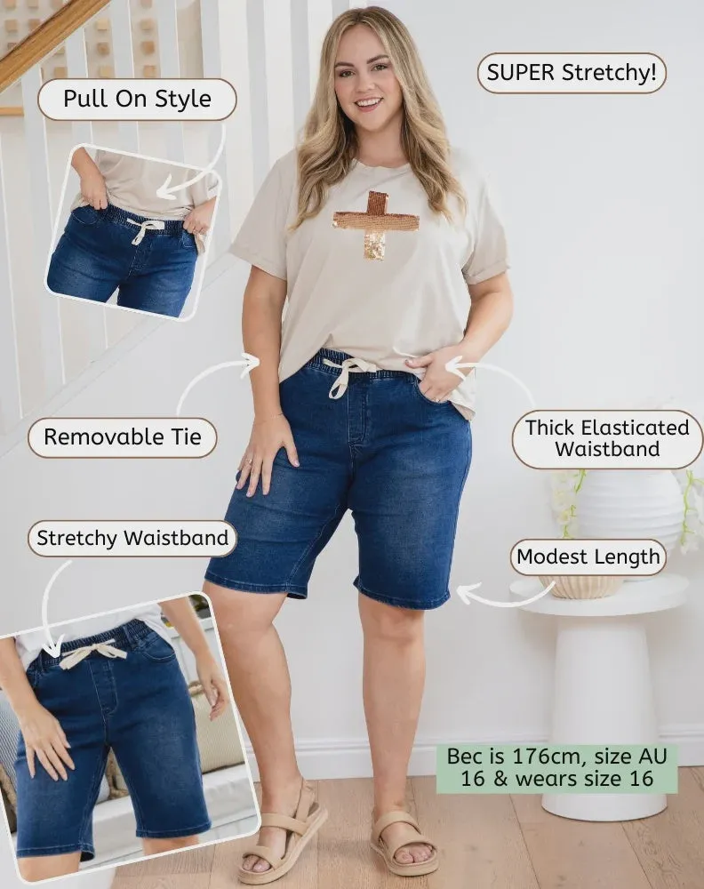 DENIM BERMUDA SHORTS