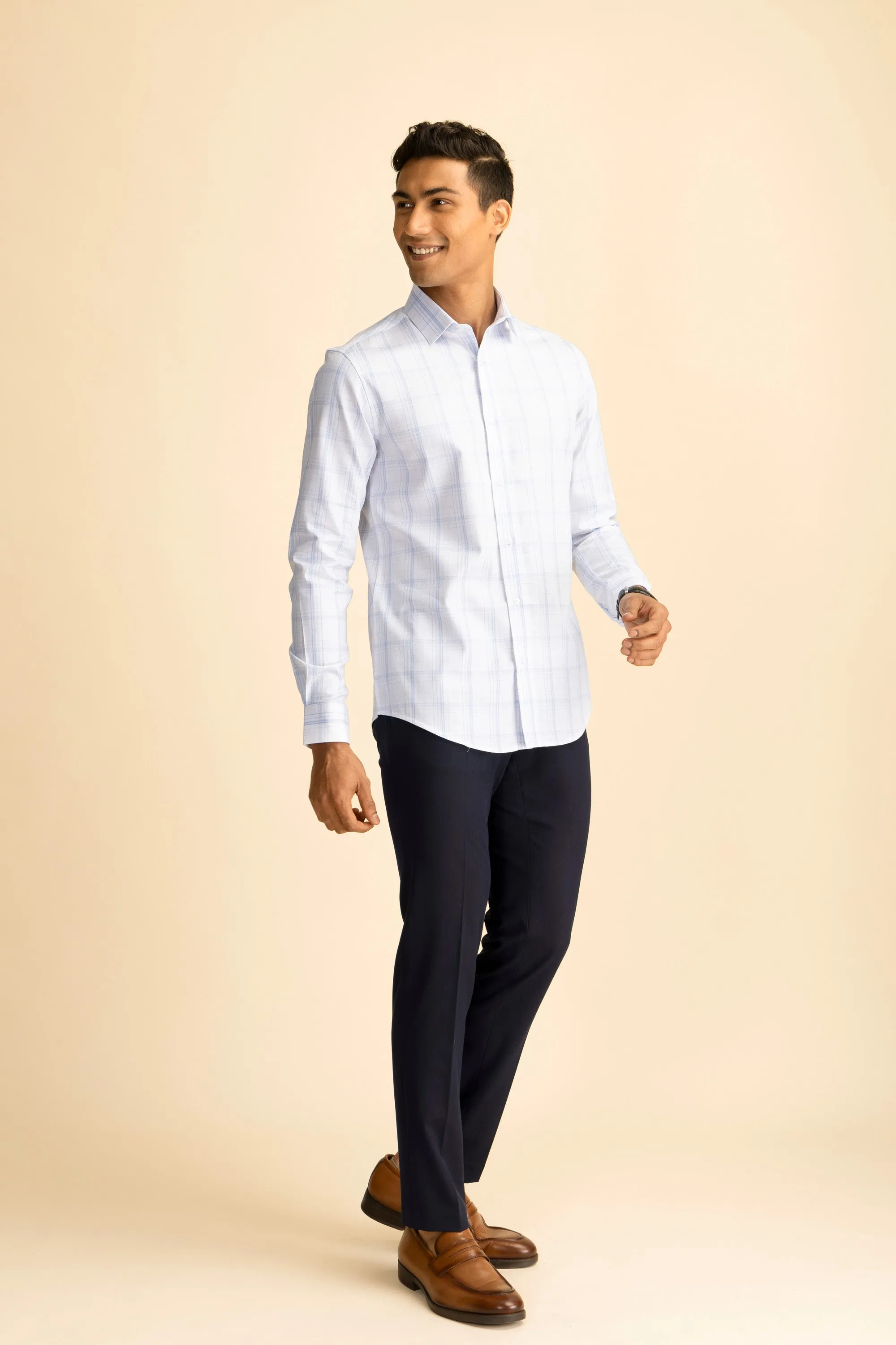 Dolma Blue Check Shirt EOSS