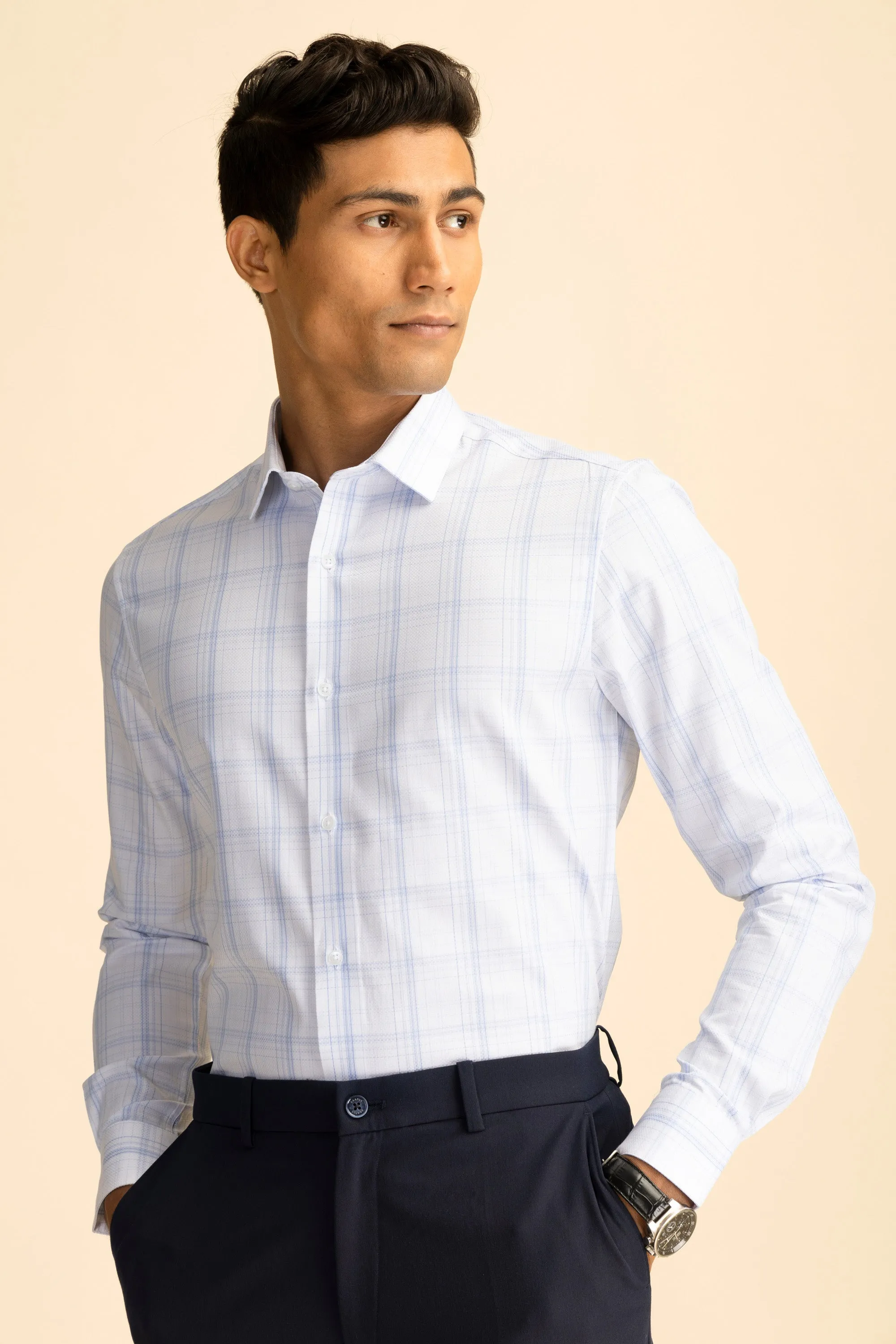 Dolma Blue Check Shirt EOSS