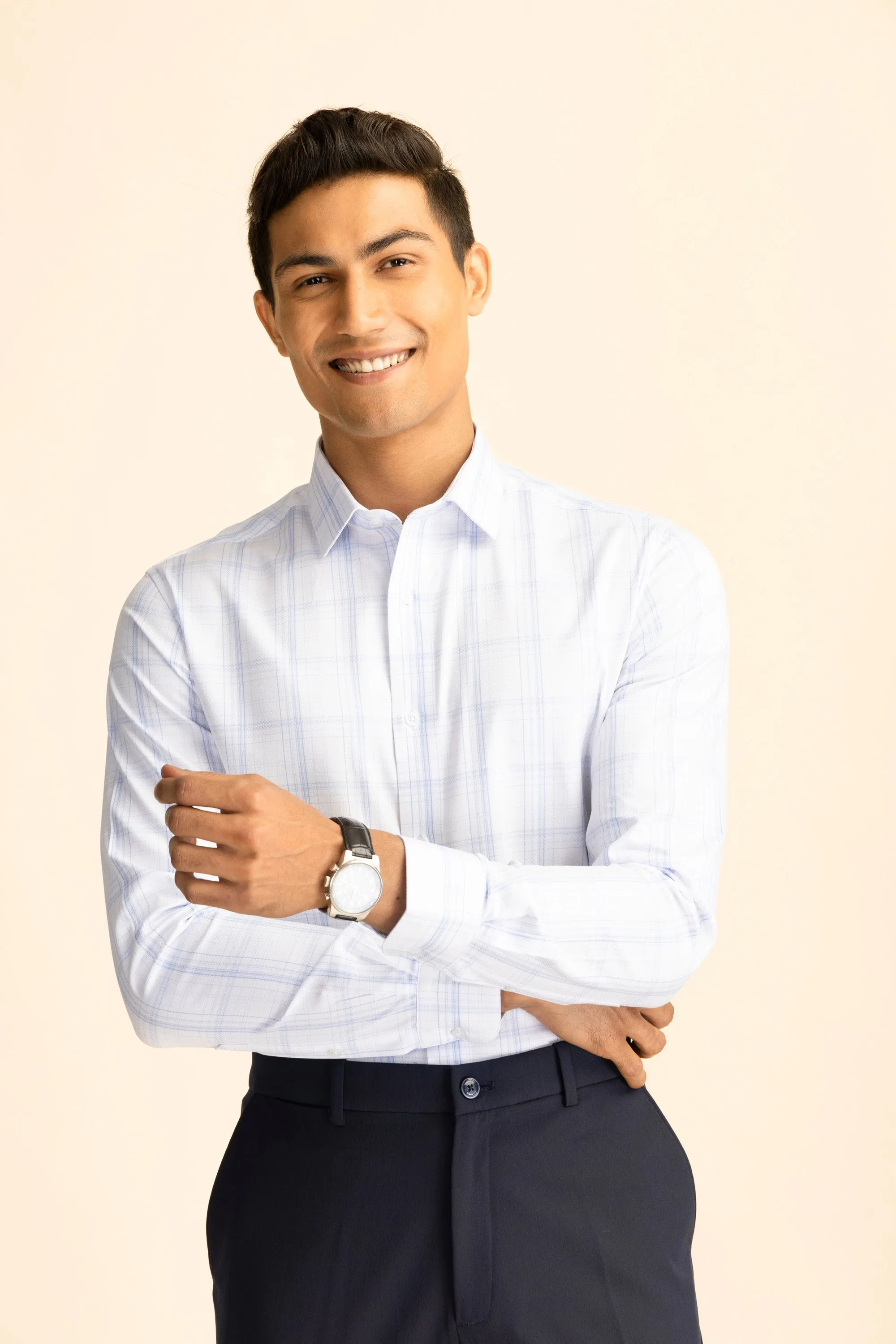 Dolma Blue Check Shirt EOSS