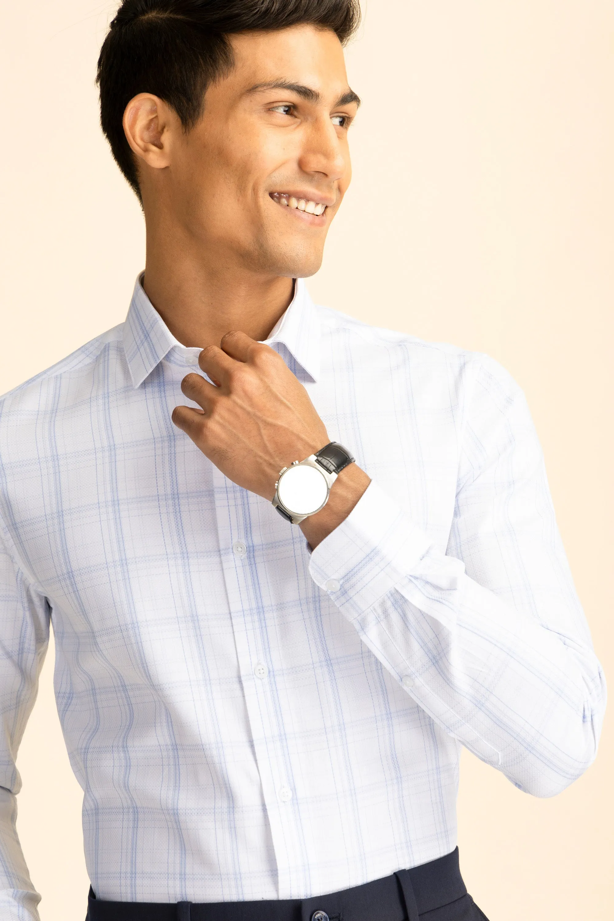 Dolma Blue Check Shirt EOSS
