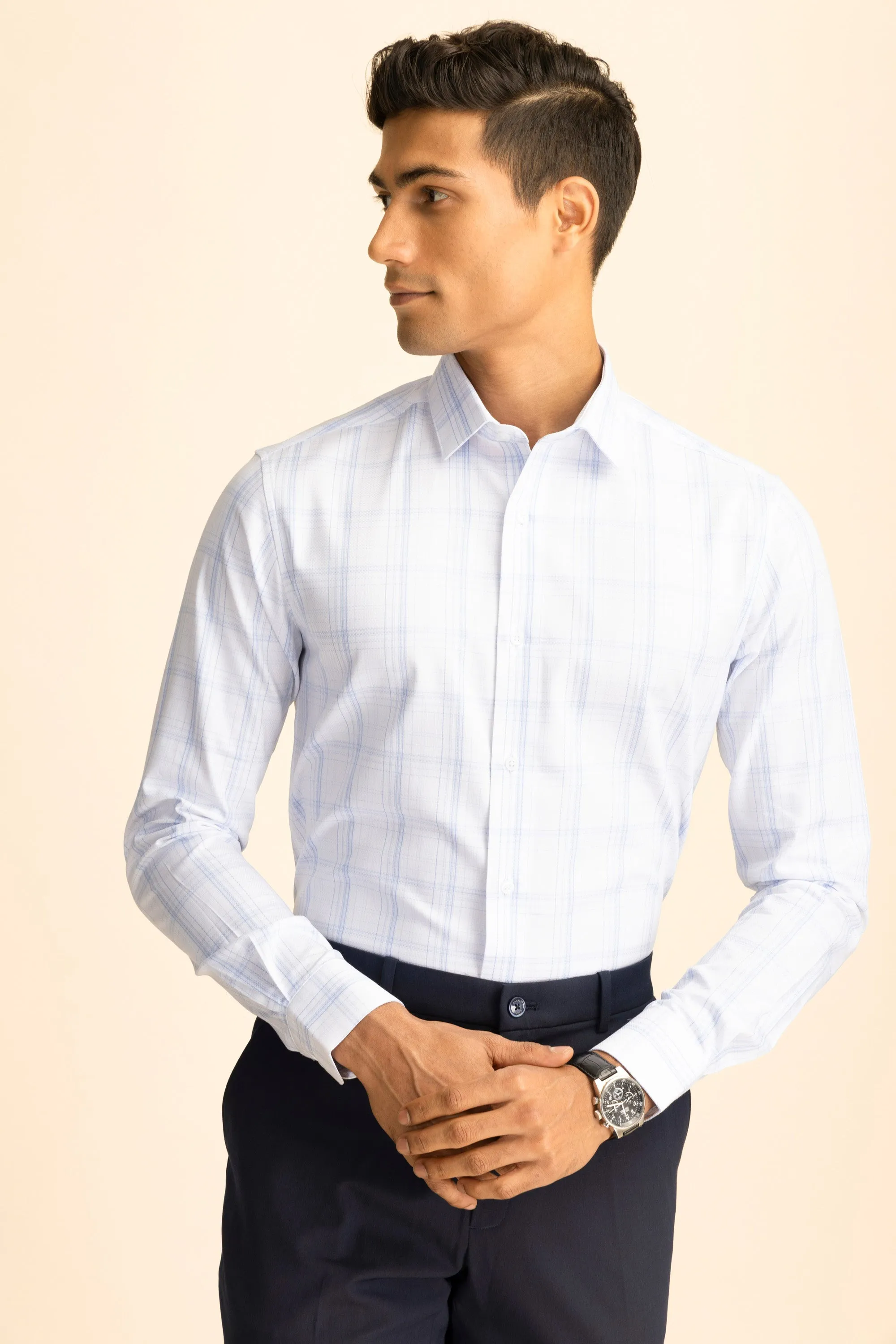 Dolma Blue Check Shirt EOSS