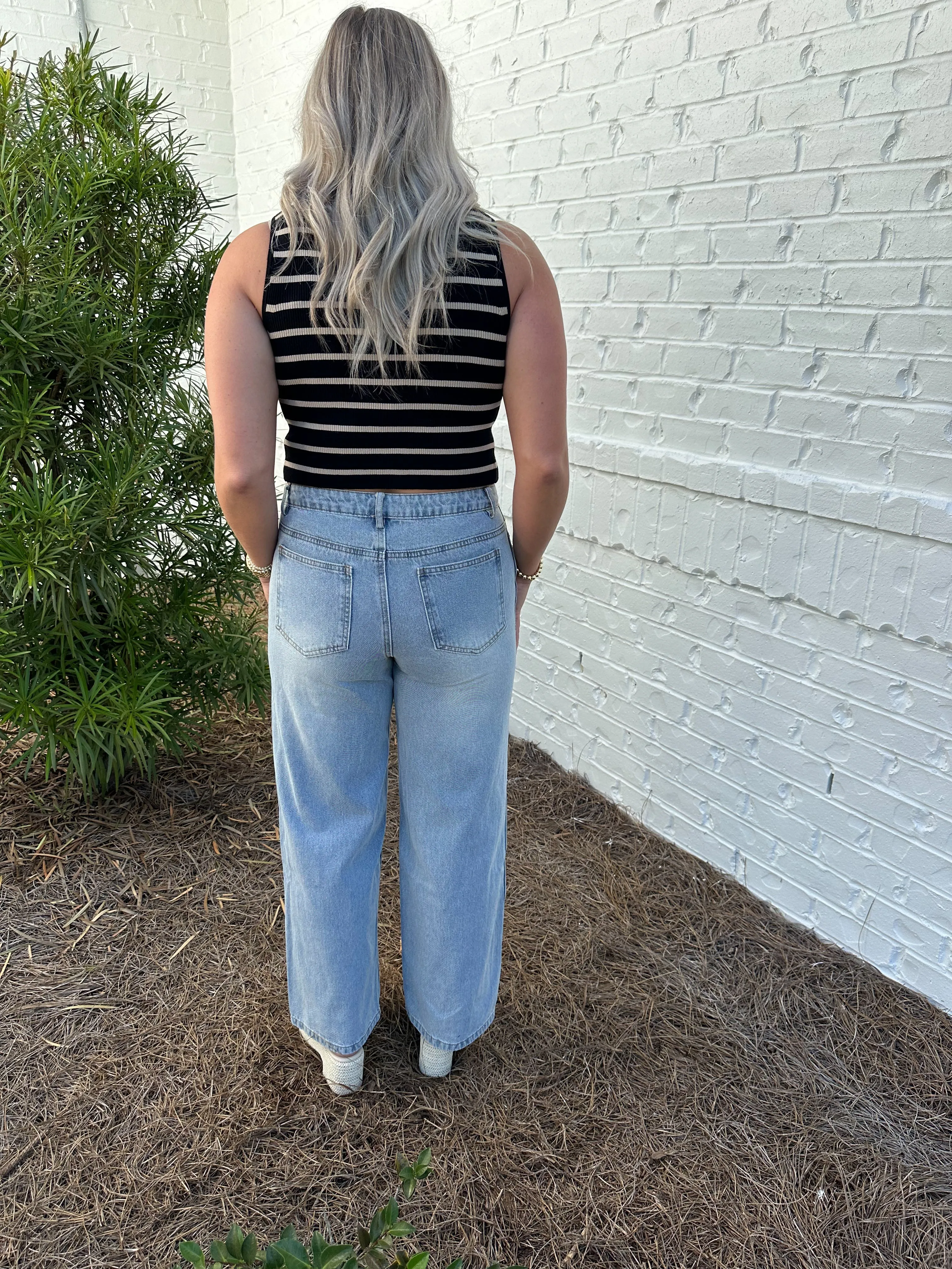 Double Knee Denim Pants