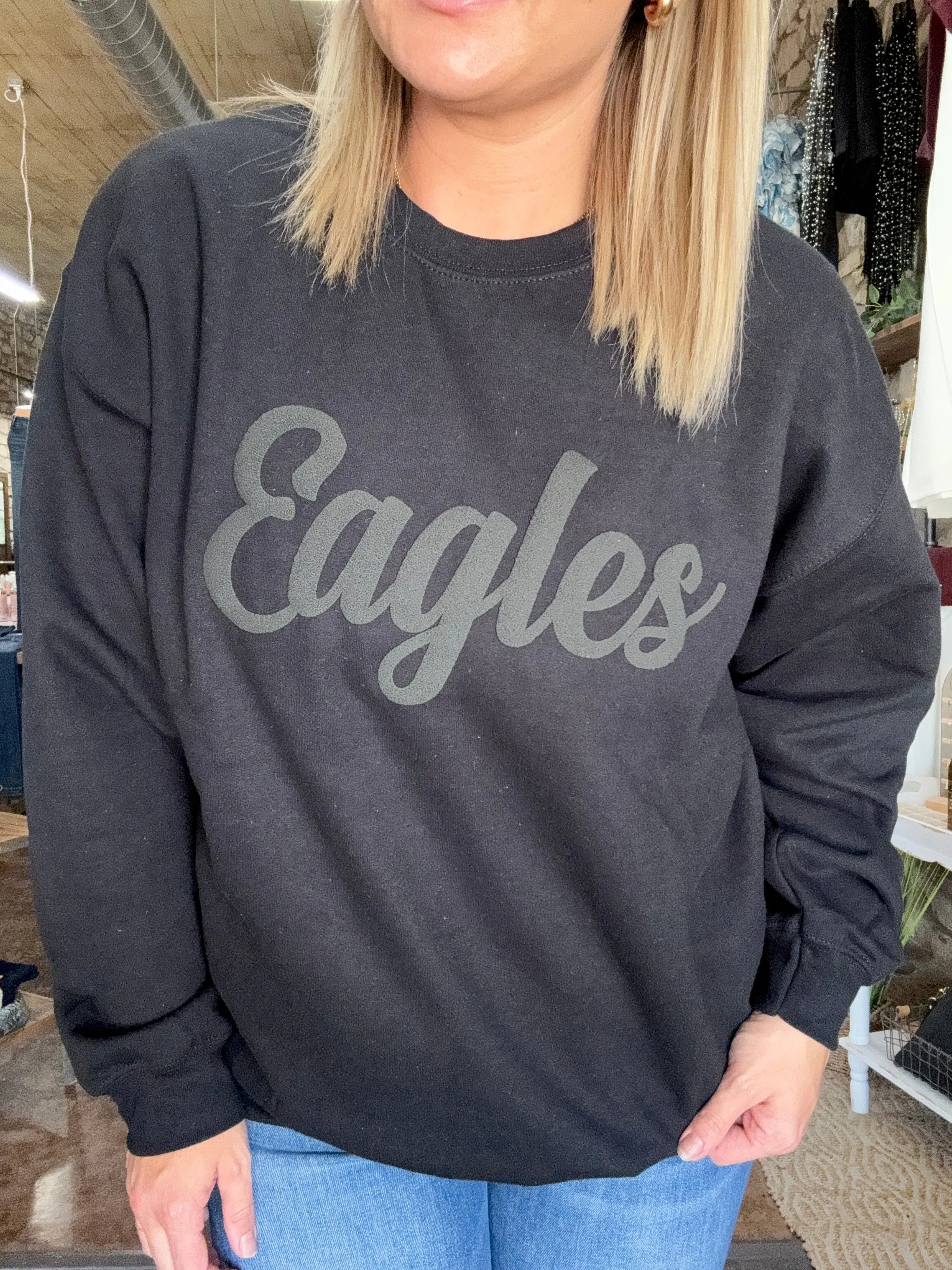 Eagle Tone on Tone Puff Sweatshirt