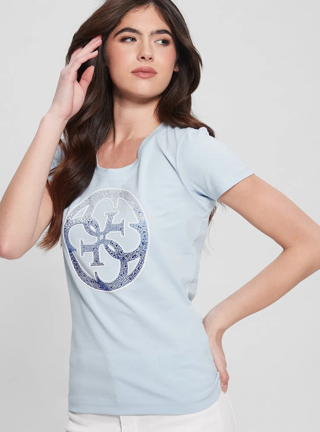 Eco Blue Short Sleeve 4G Logo T-Shirt