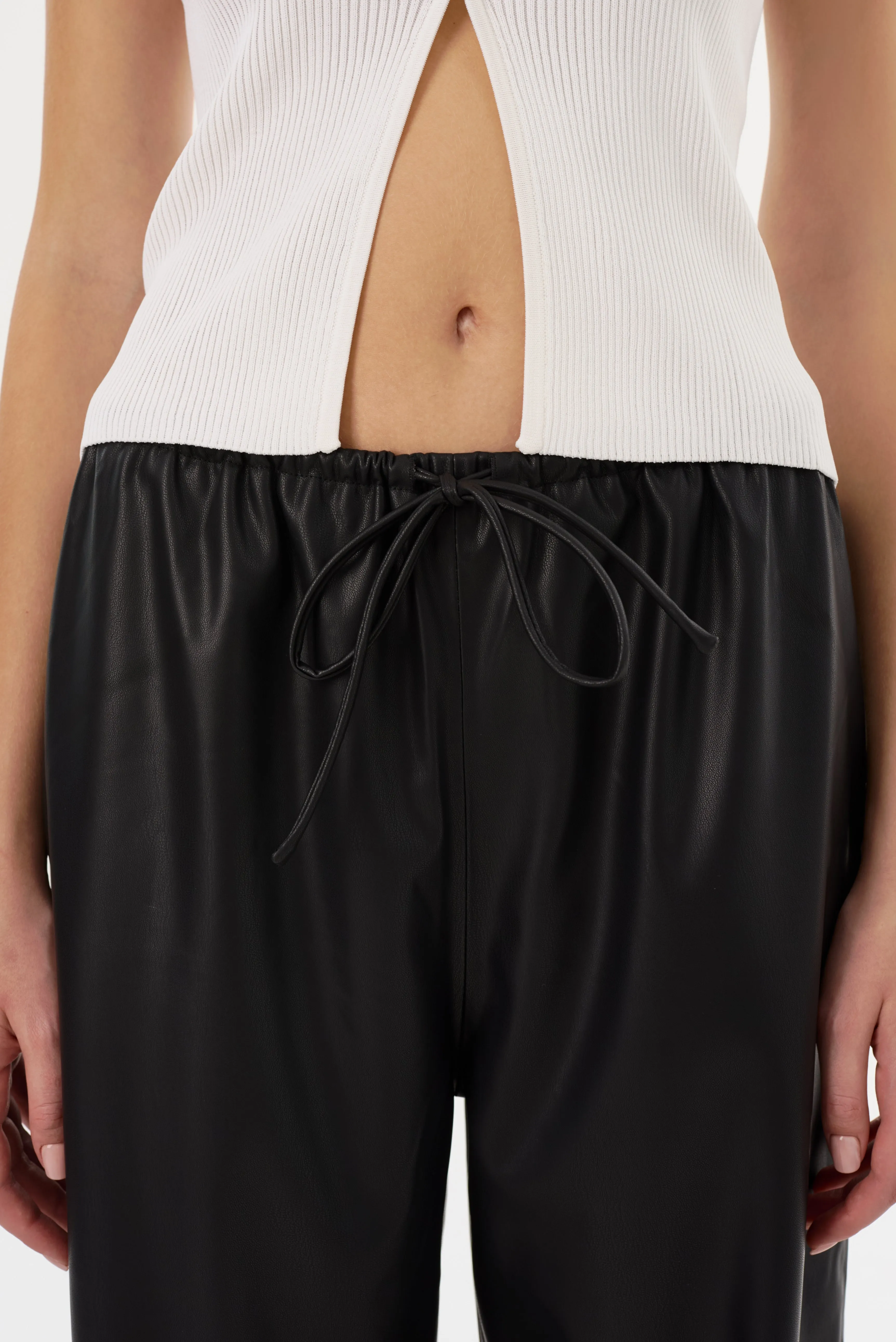FAITH | Faux Leather Relaxed Pant
