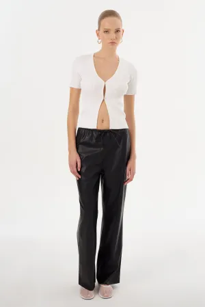 FAITH | Faux Leather Relaxed Pant