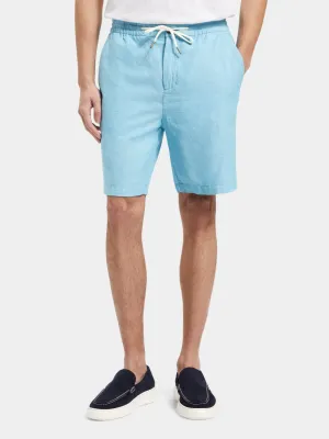 Fave cotton-linen twill shorts