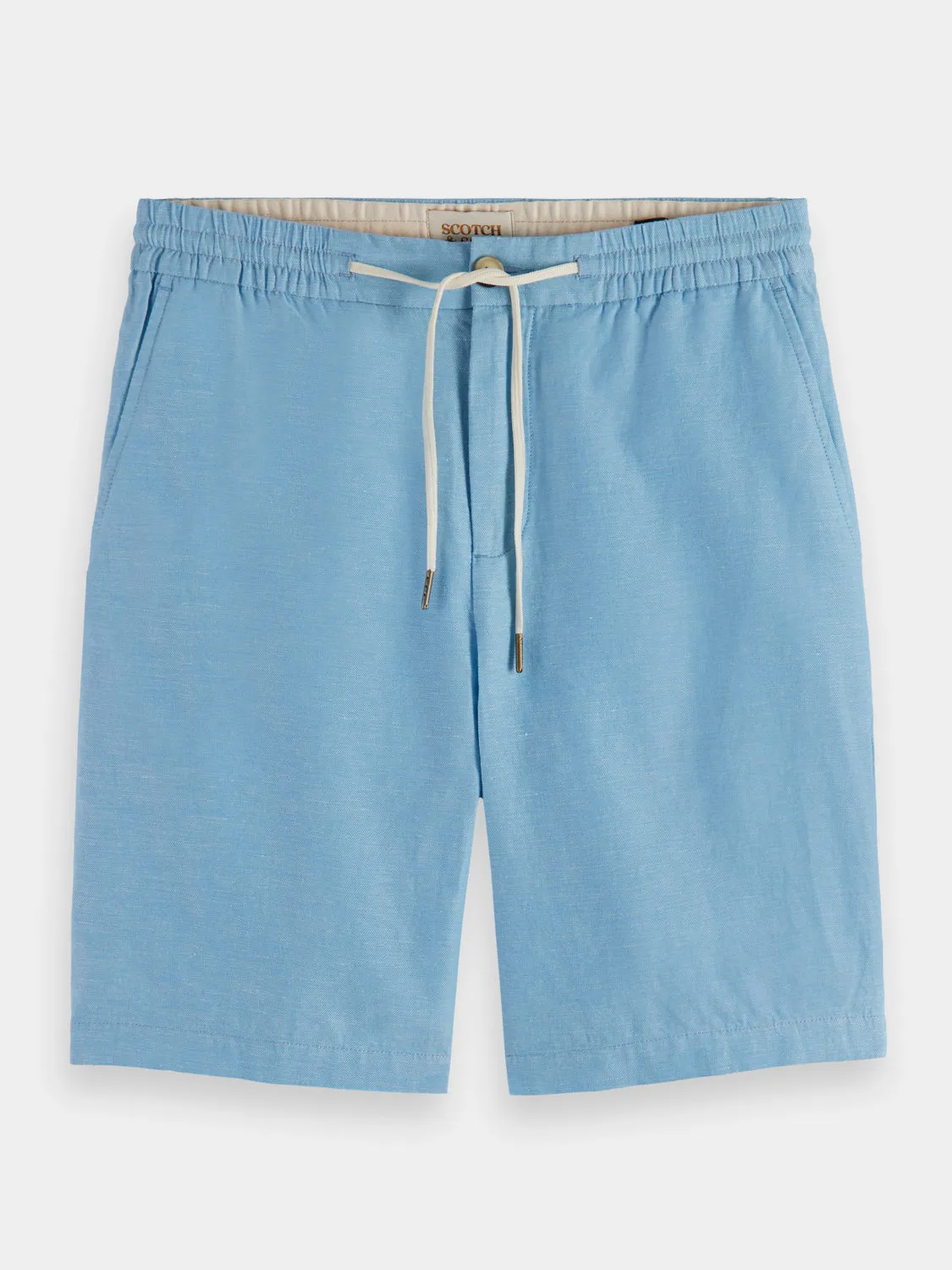 Fave cotton-linen twill shorts