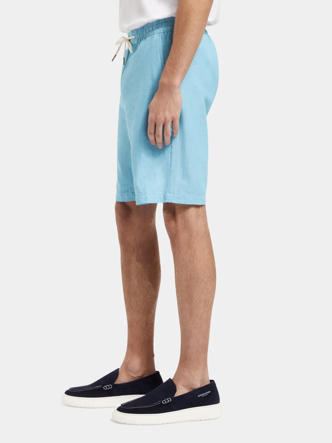 Fave cotton-linen twill shorts