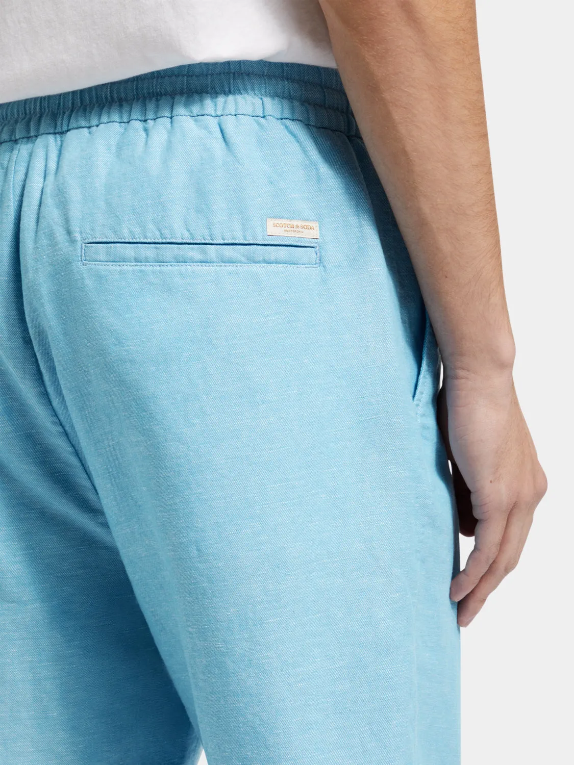 Fave cotton-linen twill shorts