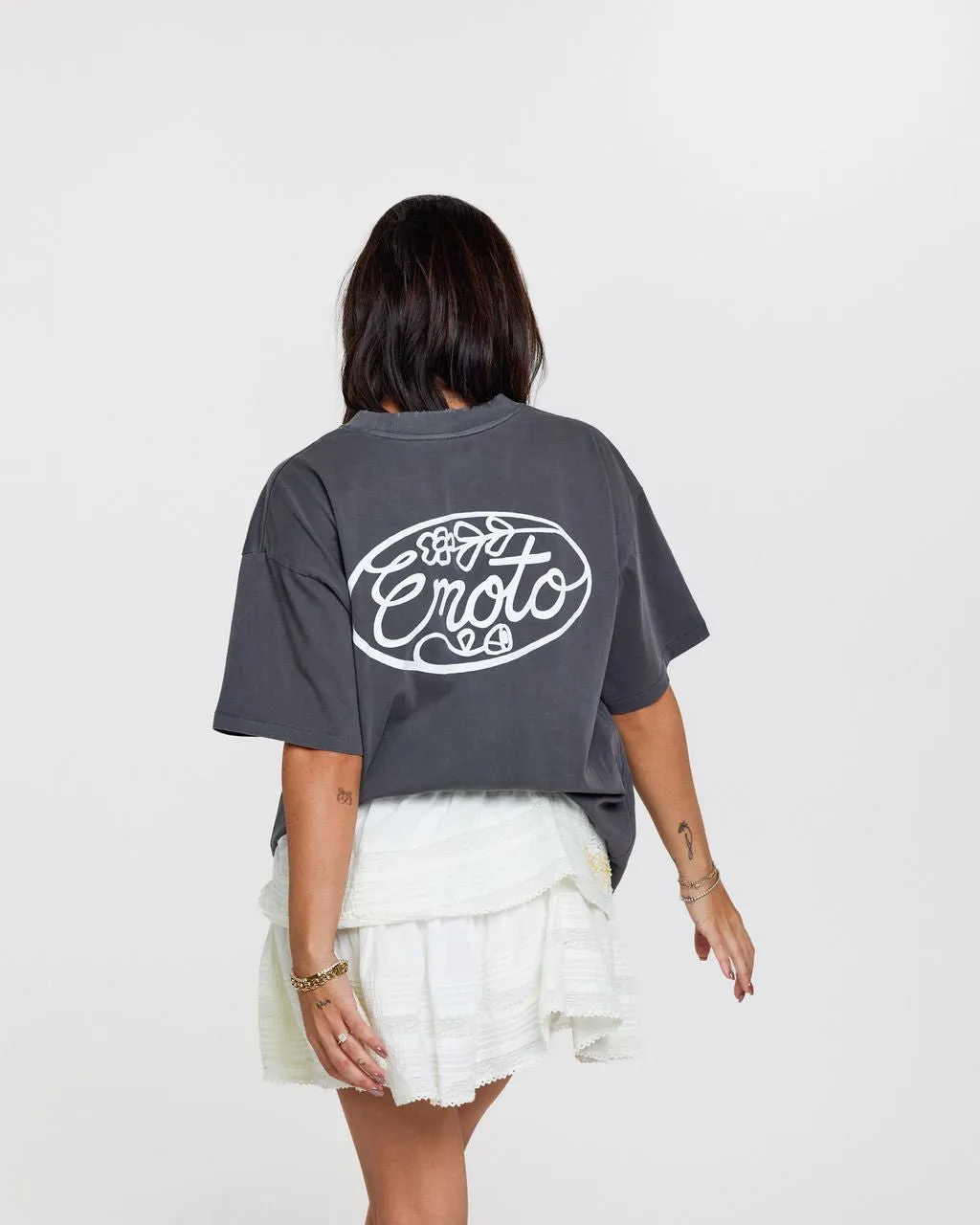 Flower Tee - Grey
