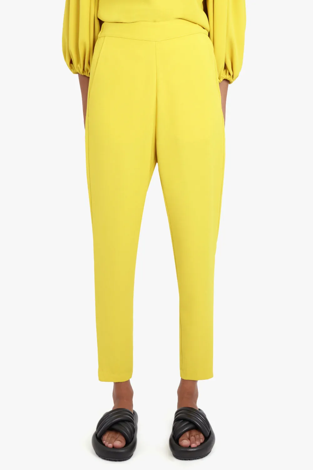 FLUID RELAXED SLIM LEG PANTS YELLOW