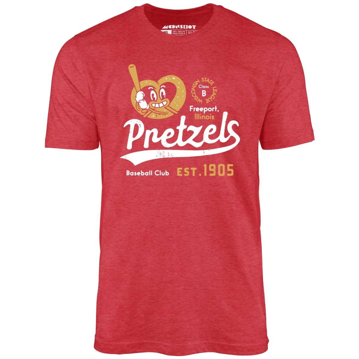 Freeport Pretzels - Illinois - Vintage Defunct Baseball Teams - Unisex T-Shirt