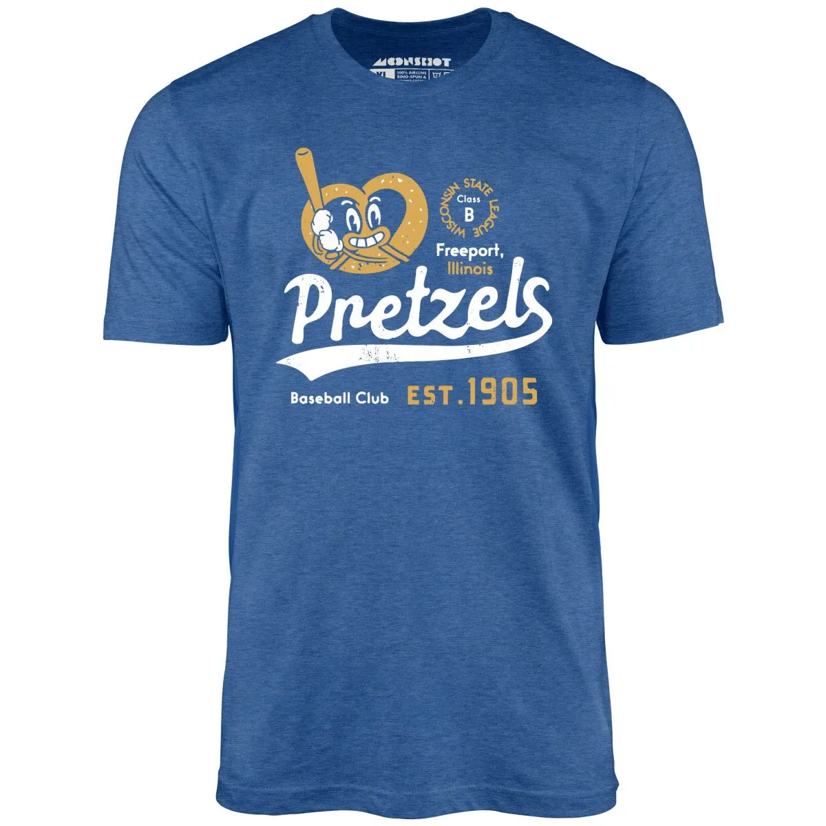 Freeport Pretzels - Illinois - Vintage Defunct Baseball Teams - Unisex T-Shirt