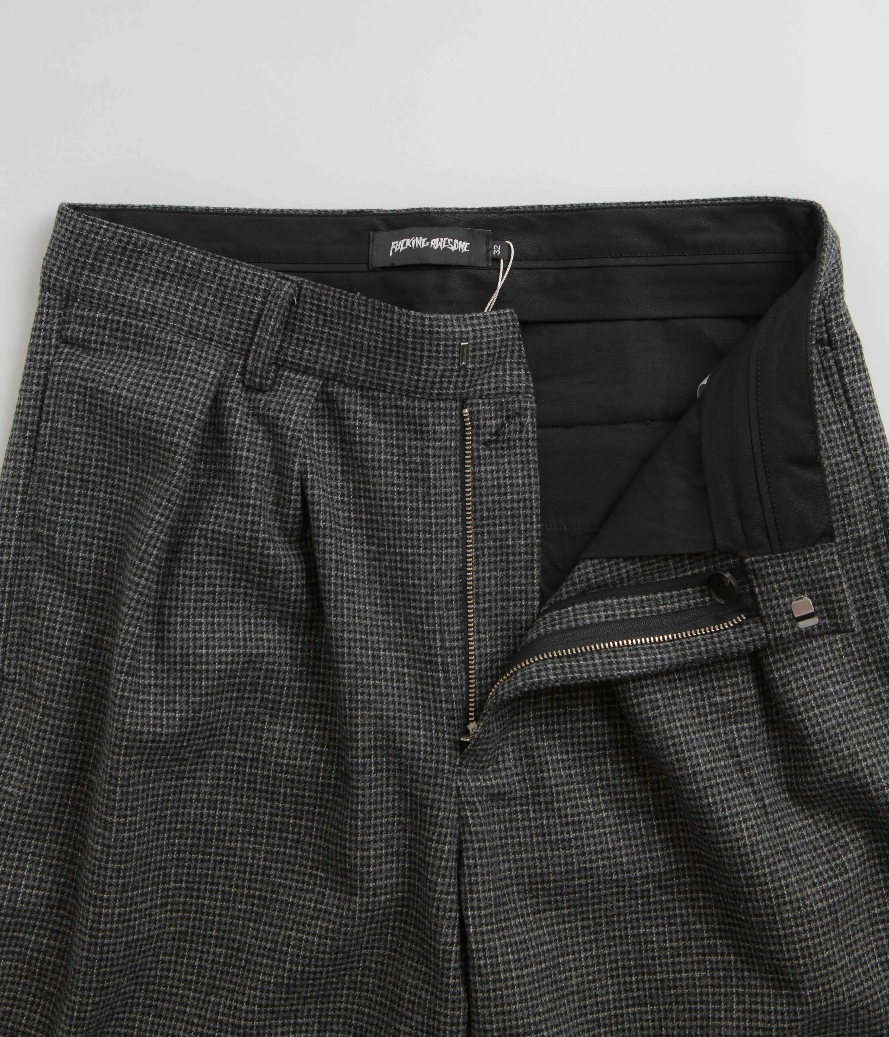 Fucking Awesome Baggy Pleated Wool Pants - Shadow