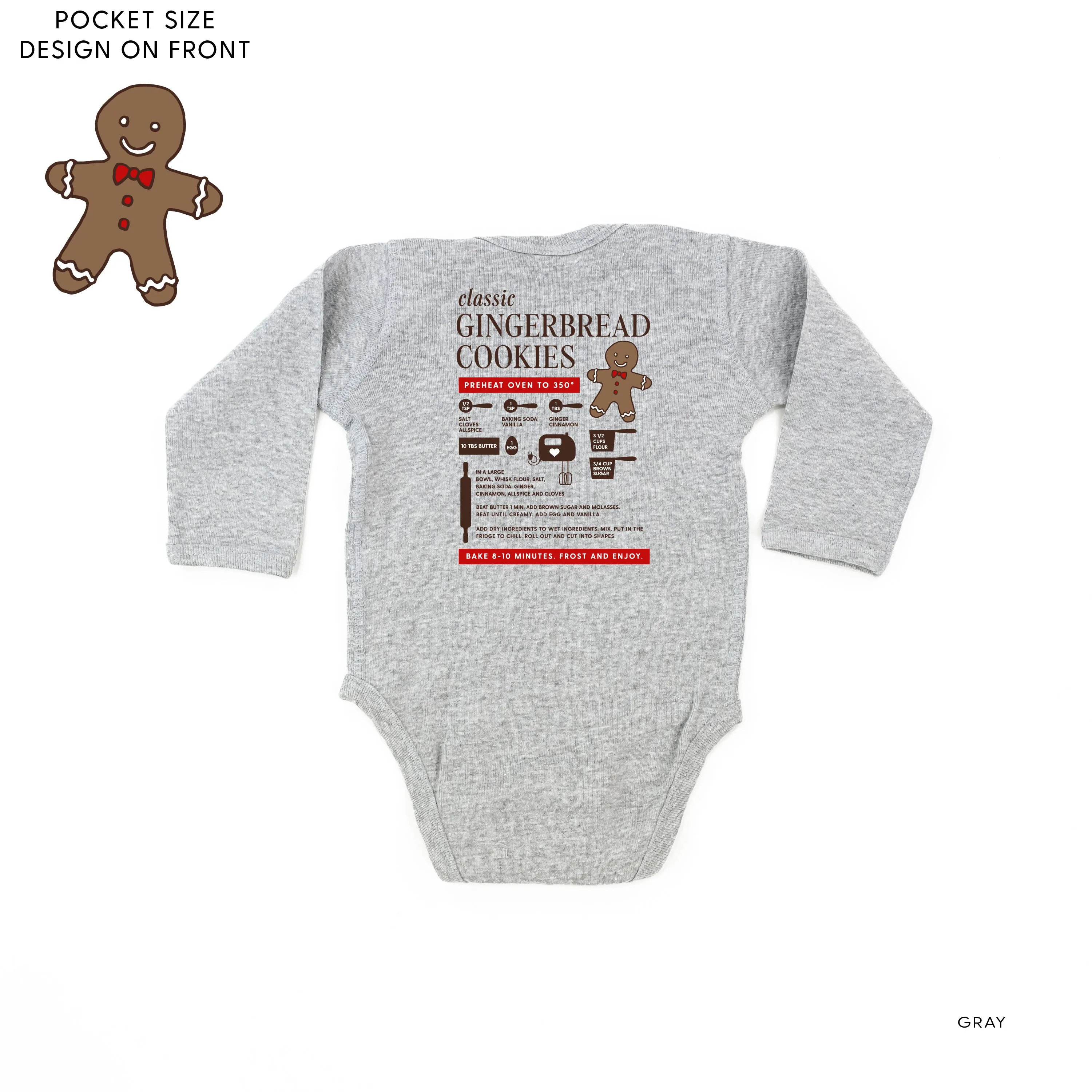 Gingerbread Cookie Recipe (pf&b) - Child LONG SLEEVE Tee