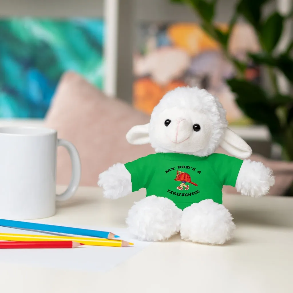 Great gift for Infants a Stuffed Animals with Tee My Dad's A Firefighter