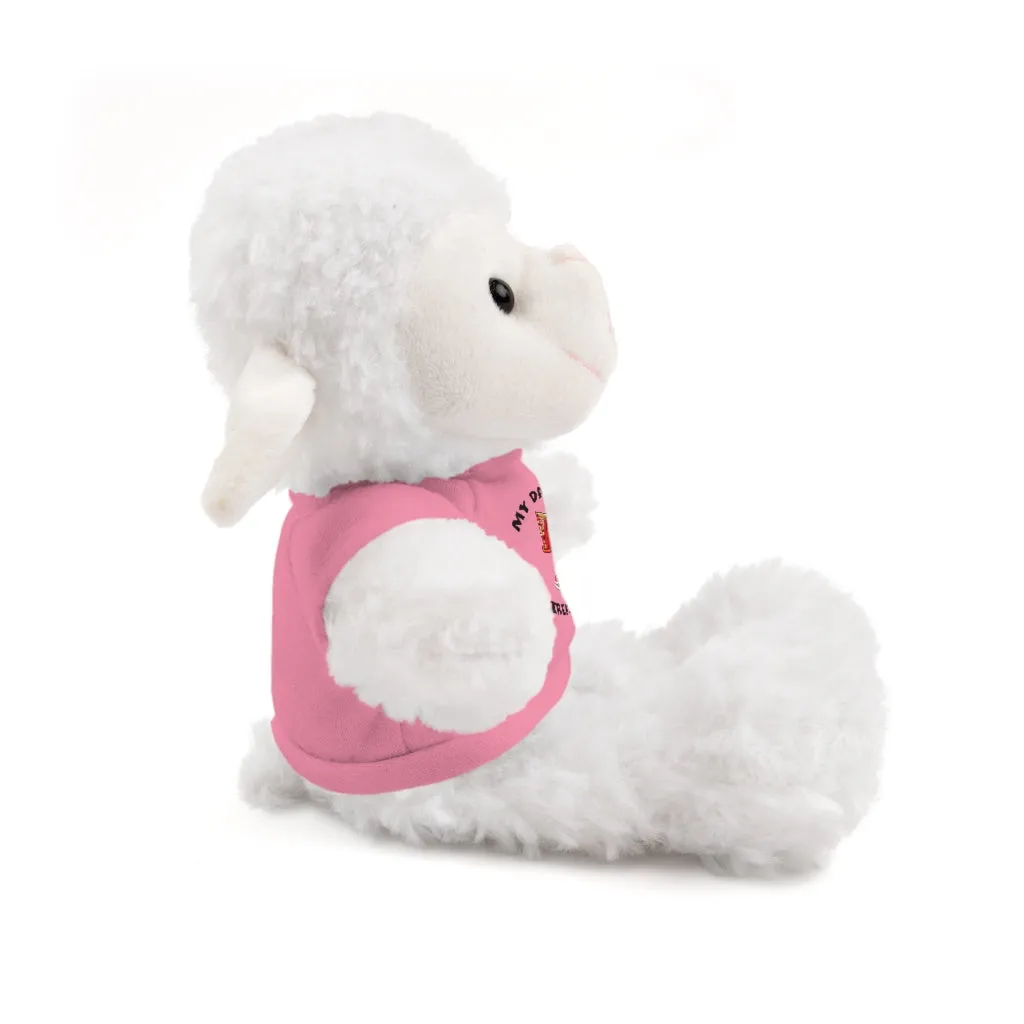 Great gift for Infants a Stuffed Animals with Tee My Dad's A Firefighter