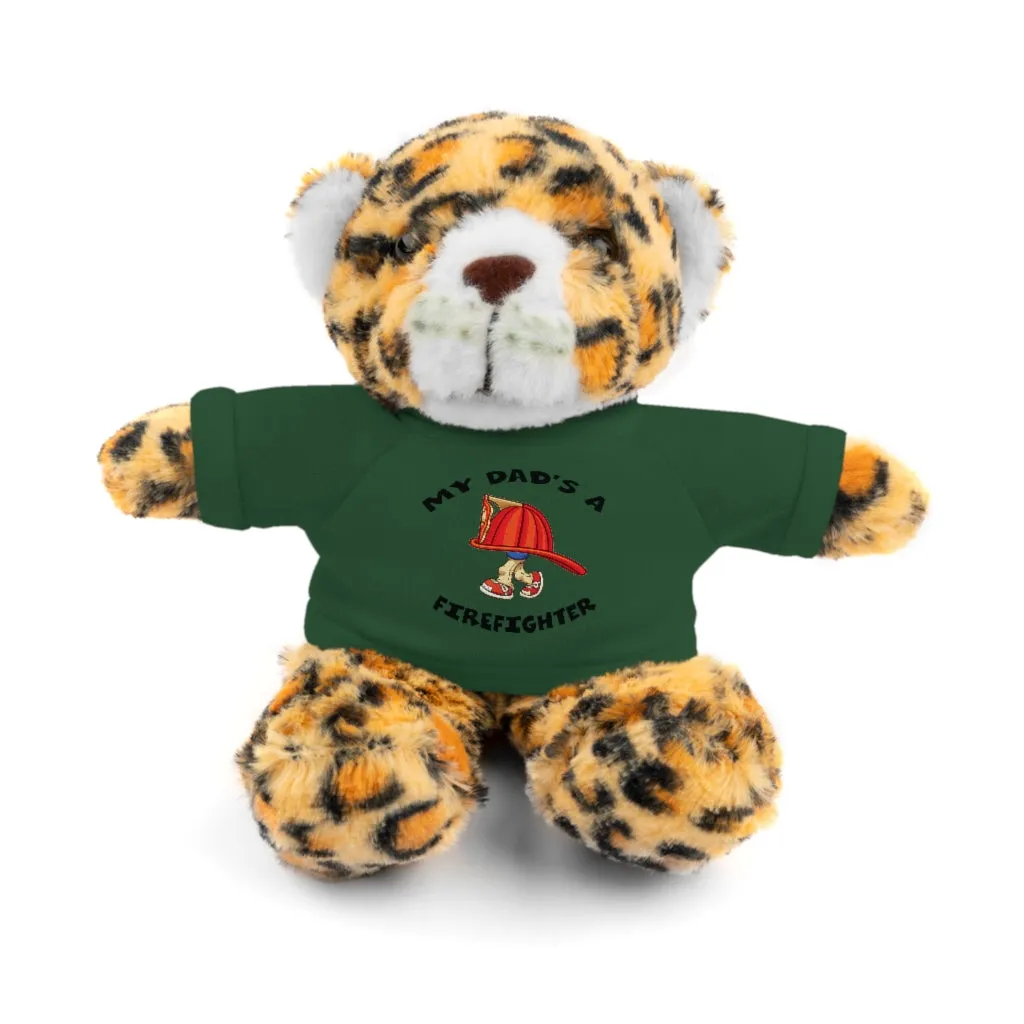 Great gift for Infants a Stuffed Animals with Tee My Dad's A Firefighter