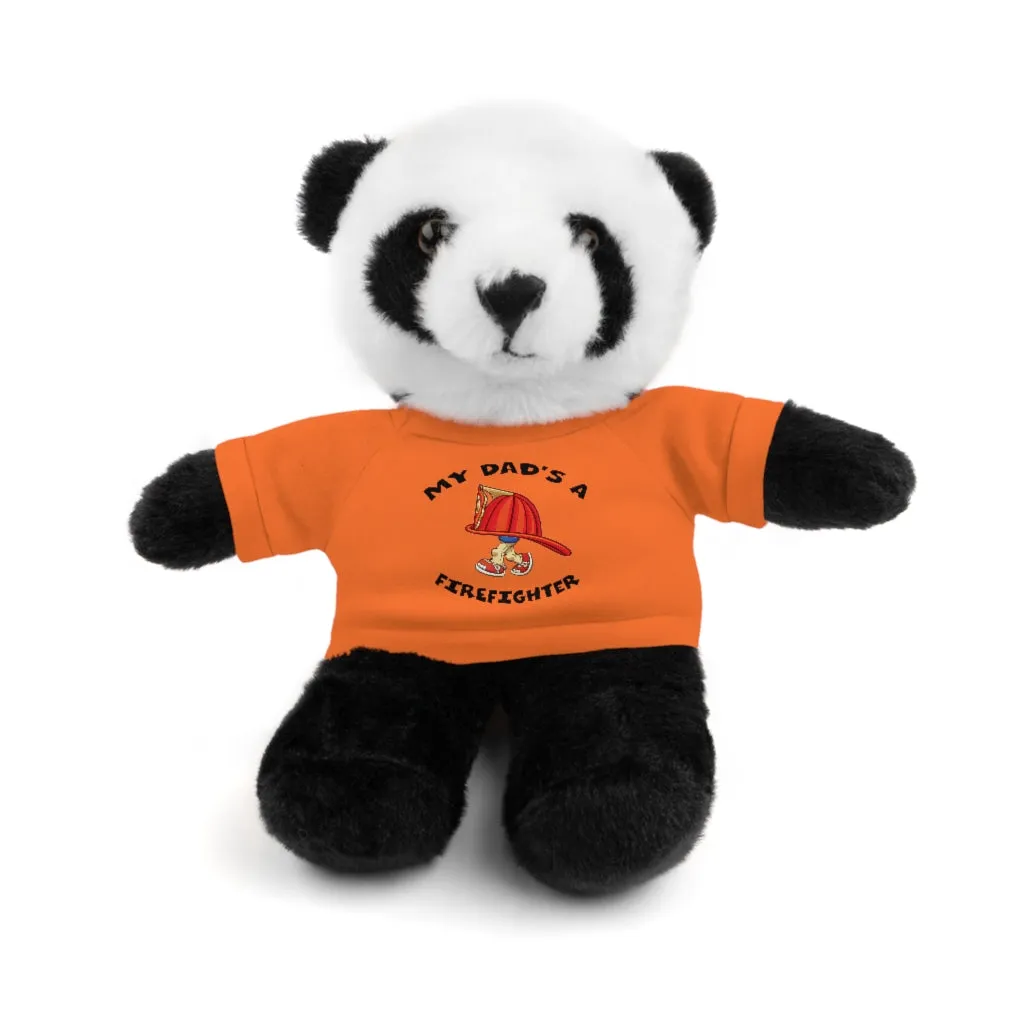 Great gift for Infants a Stuffed Animals with Tee My Dad's A Firefighter