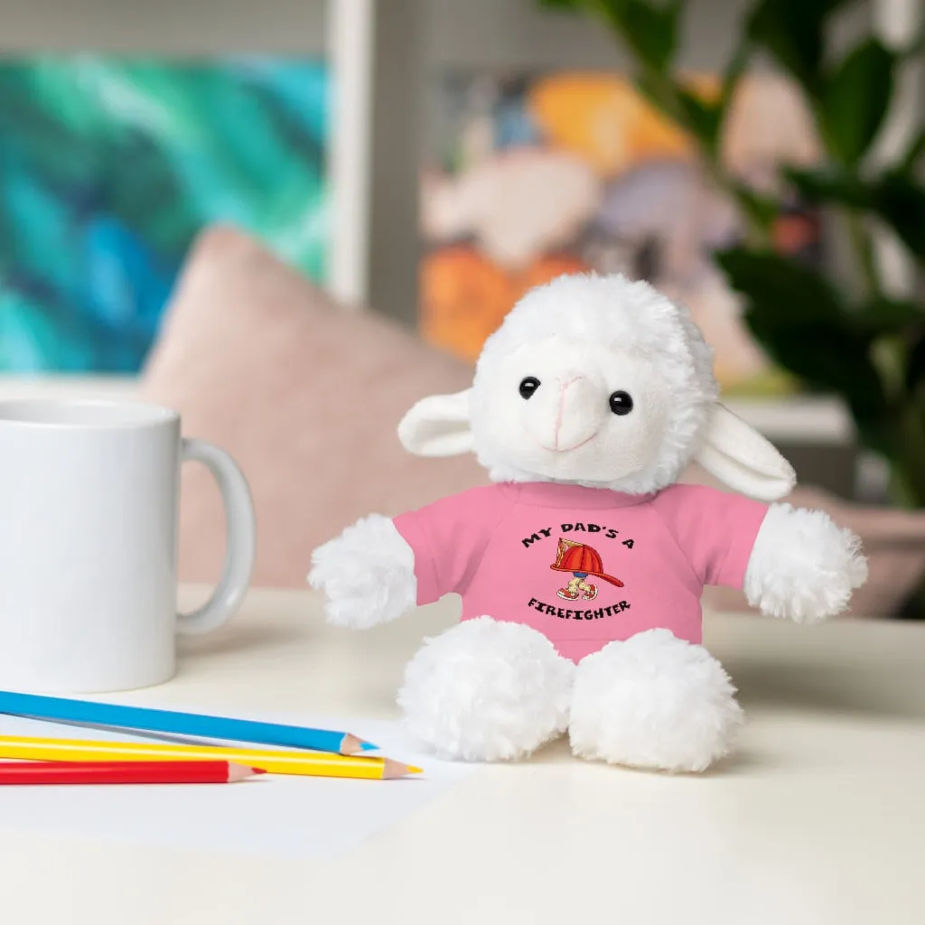 Great gift for Infants a Stuffed Animals with Tee My Dad's A Firefighter