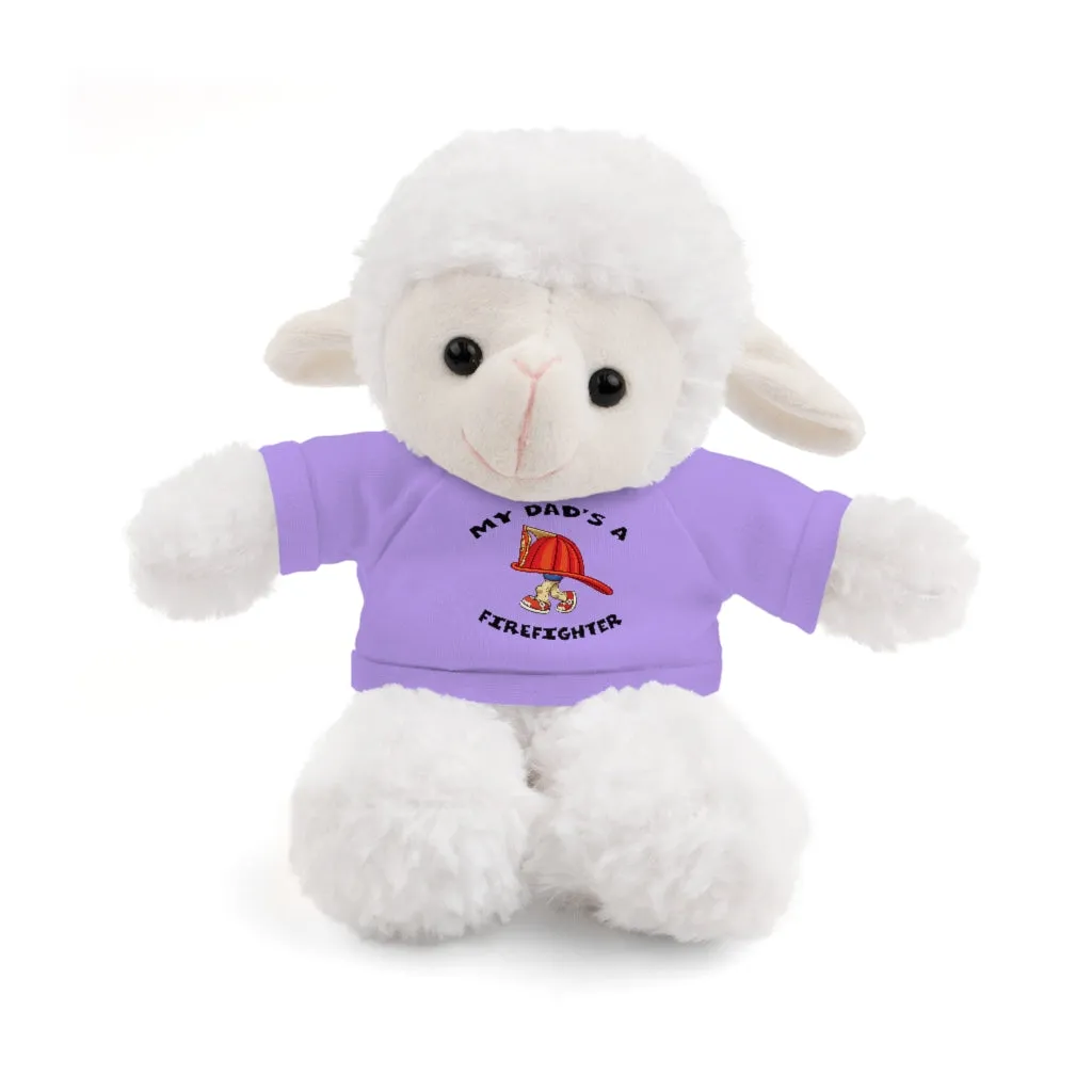 Great gift for Infants a Stuffed Animals with Tee My Dad's A Firefighter
