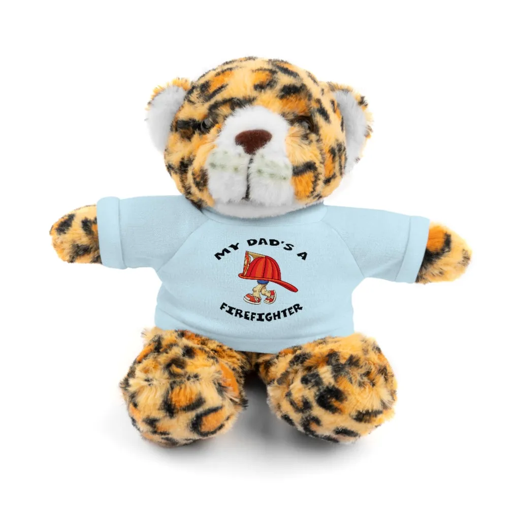 Great gift for Infants a Stuffed Animals with Tee My Dad's A Firefighter
