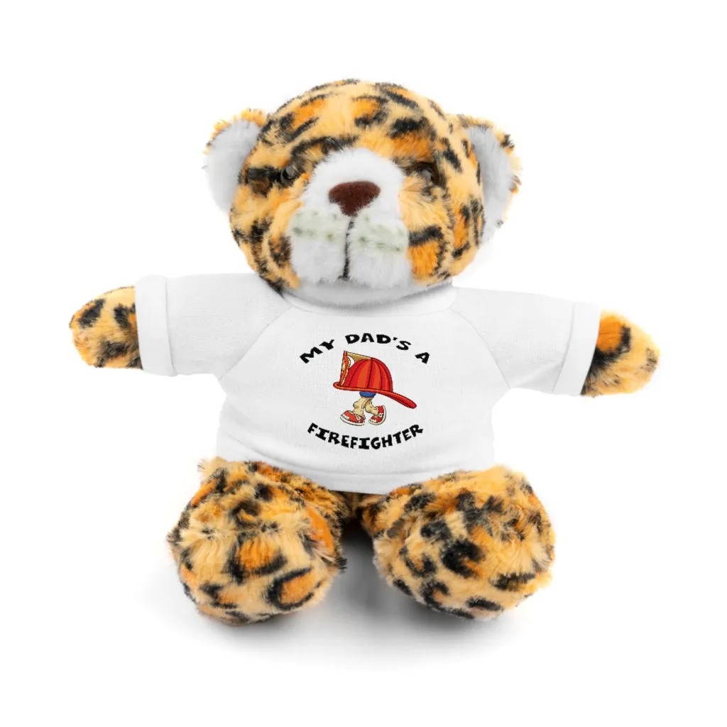 Great gift for Infants a Stuffed Animals with Tee My Dad's A Firefighter