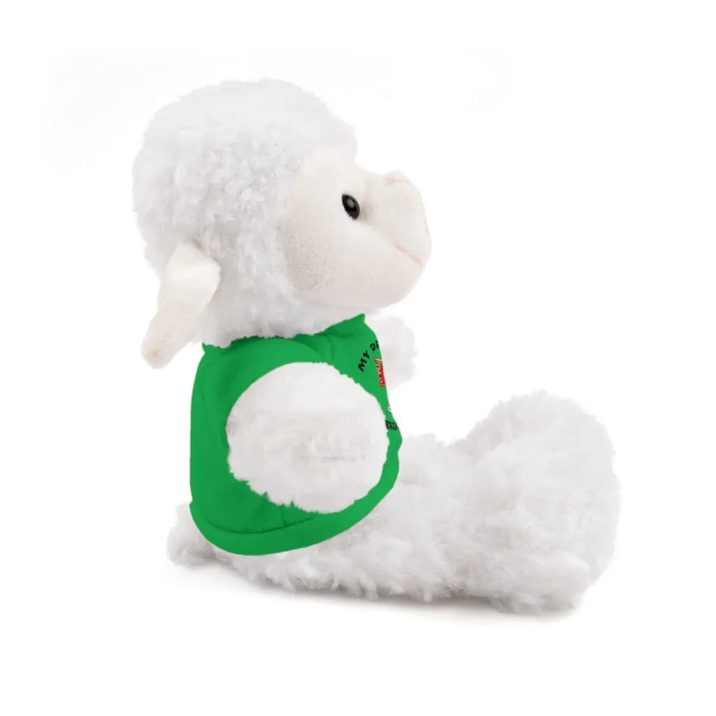 Great gift for Infants a Stuffed Animals with Tee My Dad's A Firefighter