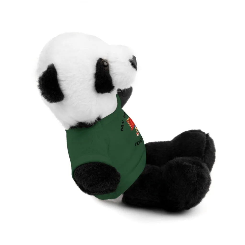 Great gift for Infants a Stuffed Animals with Tee My Dad's A Firefighter