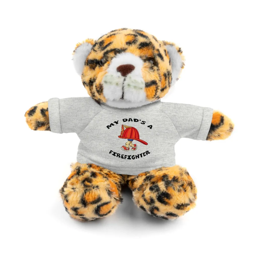 Great gift for Infants a Stuffed Animals with Tee My Dad's A Firefighter