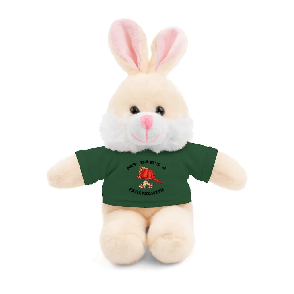 Great gift for Infants a Stuffed Animals with Tee My Dad's A Firefighter