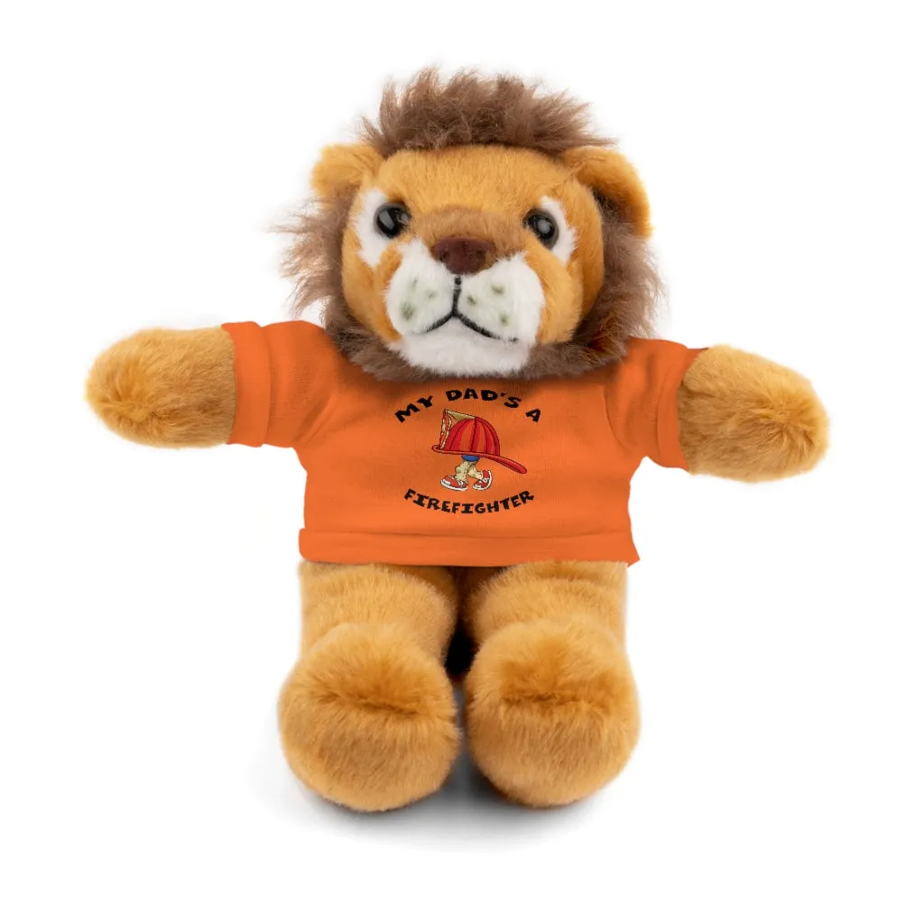 Great gift for Infants a Stuffed Animals with Tee My Dad's A Firefighter