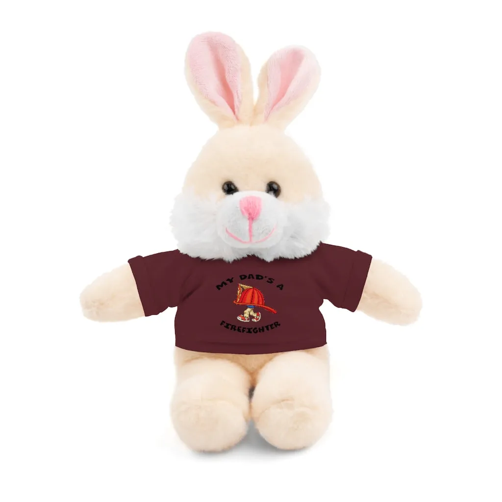 Great gift for Infants a Stuffed Animals with Tee My Dad's A Firefighter