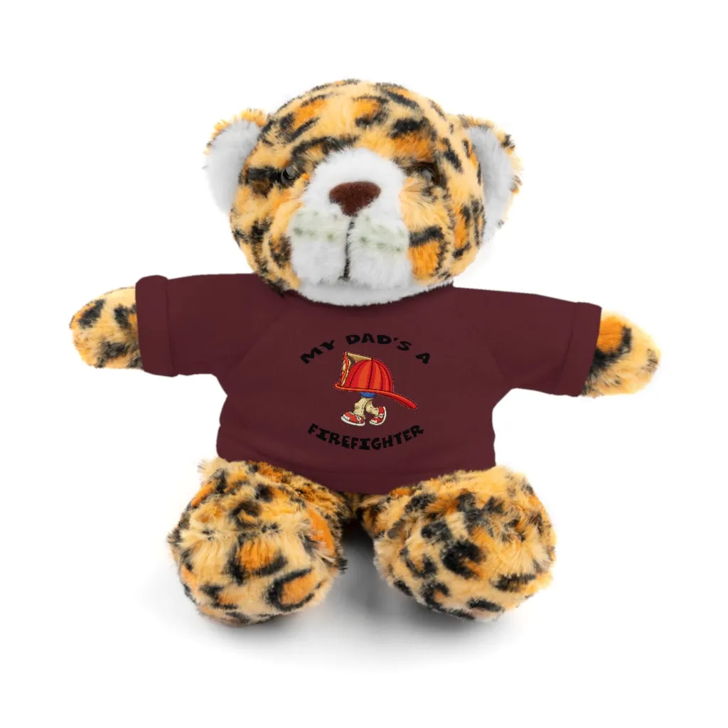 Great gift for Infants a Stuffed Animals with Tee My Dad's A Firefighter