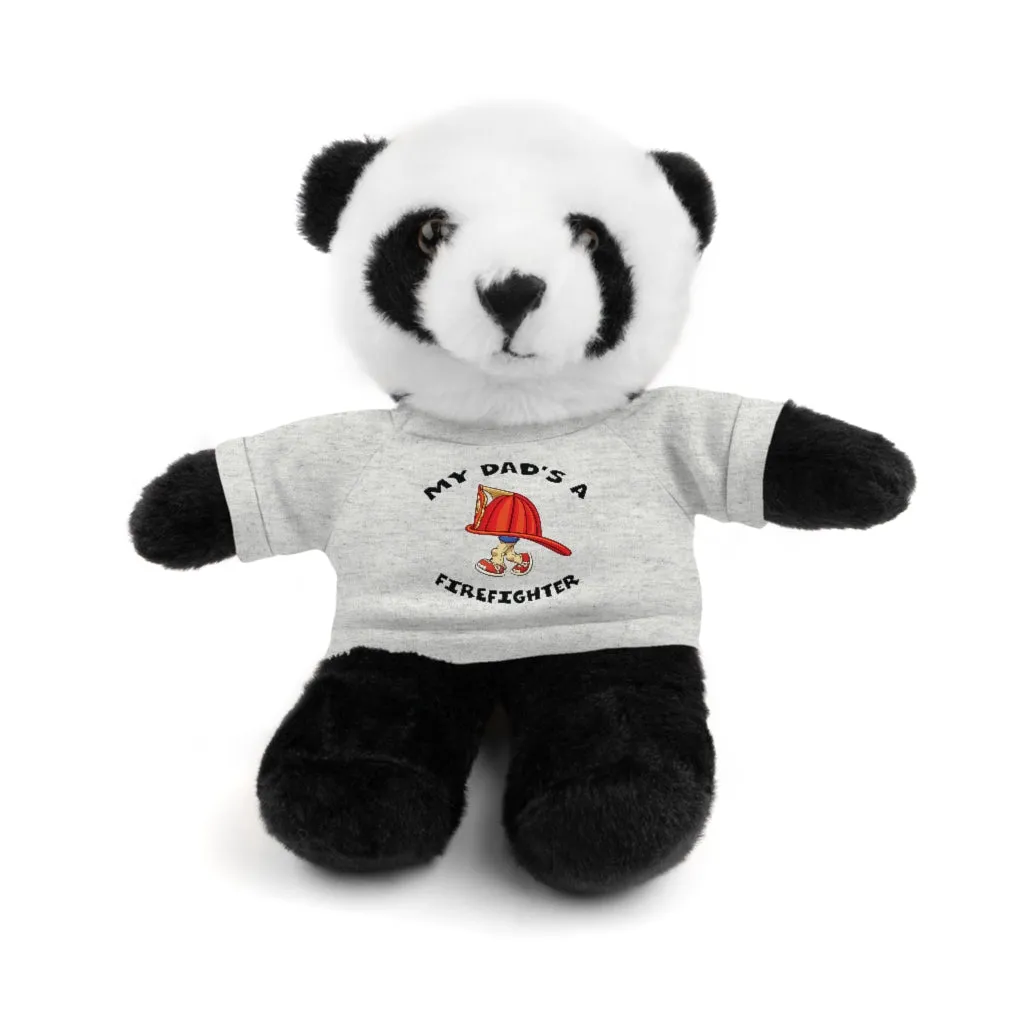 Great gift for Infants a Stuffed Animals with Tee My Dad's A Firefighter