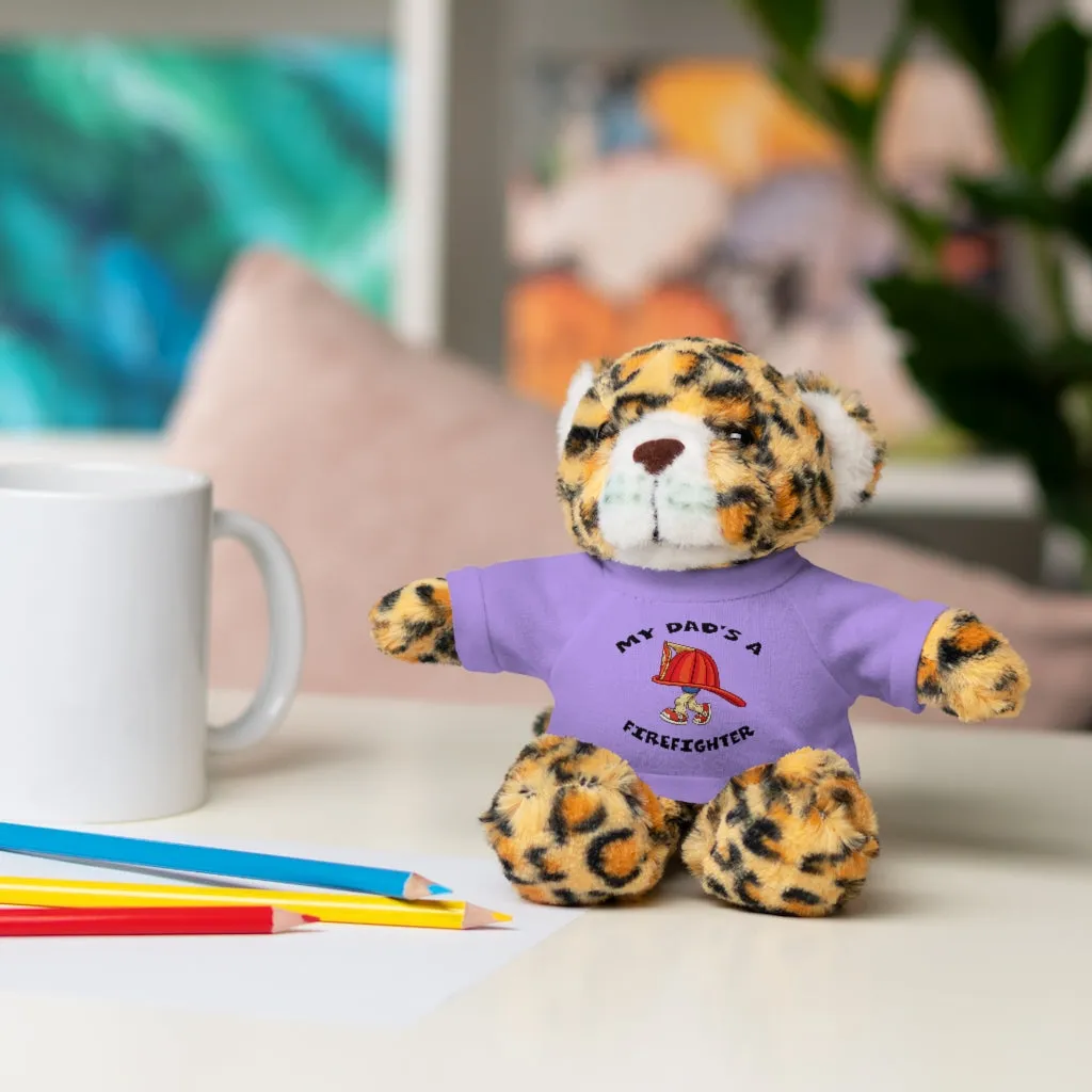 Great gift for Infants a Stuffed Animals with Tee My Dad's A Firefighter