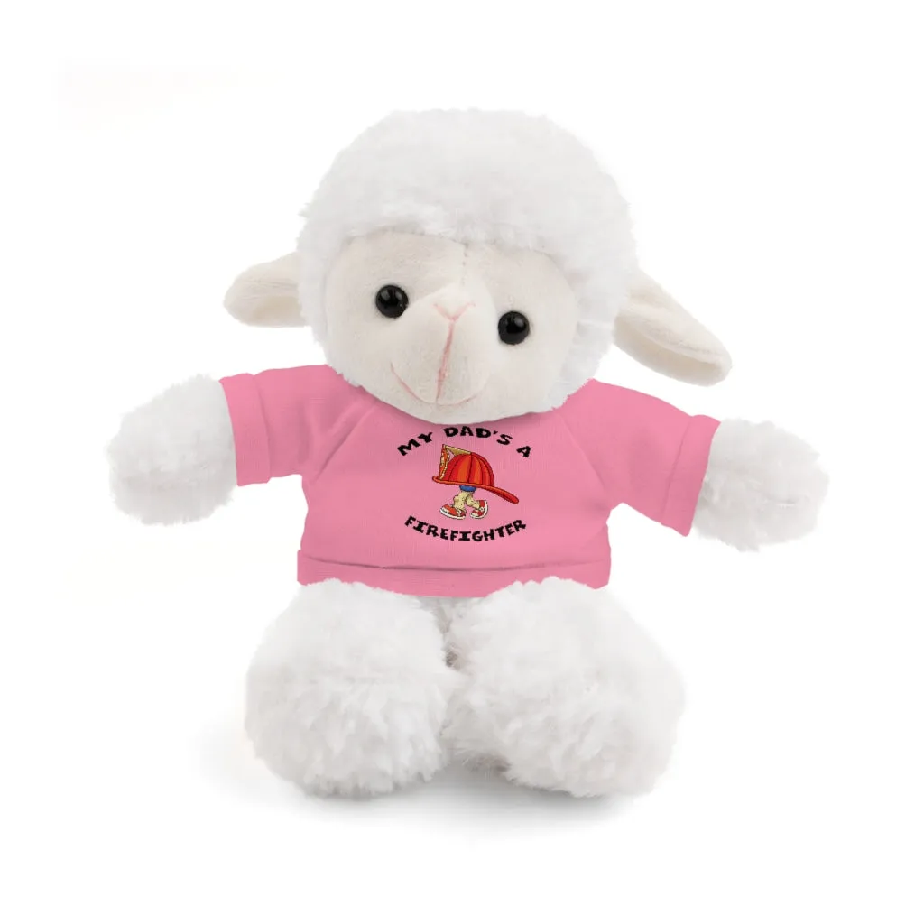 Great gift for Infants a Stuffed Animals with Tee My Dad's A Firefighter