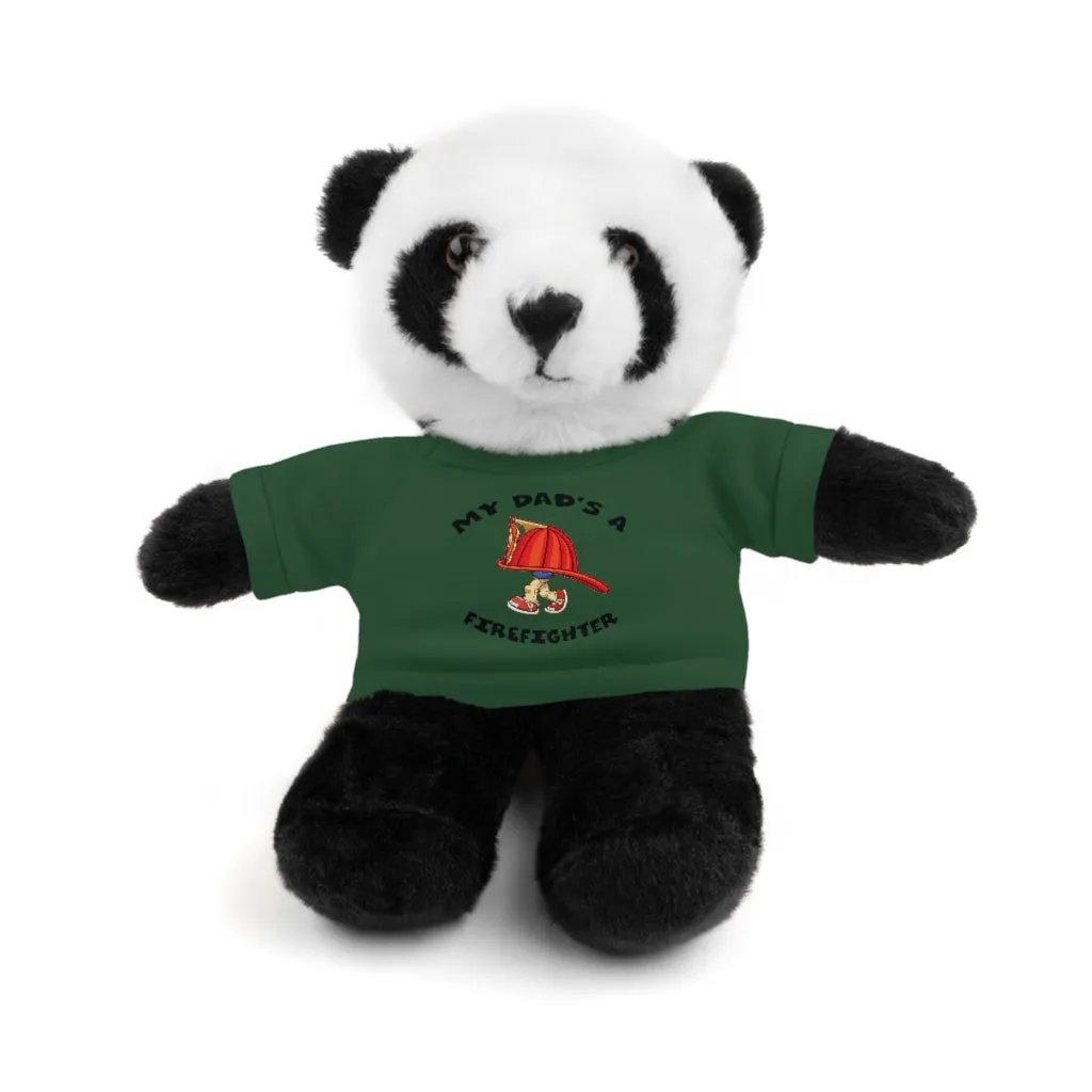 Great gift for Infants a Stuffed Animals with Tee My Dad's A Firefighter