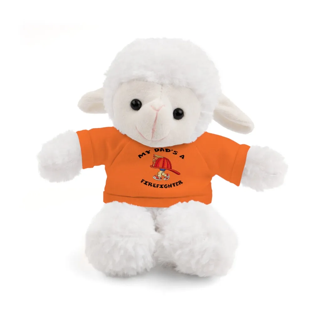 Great gift for Infants a Stuffed Animals with Tee My Dad's A Firefighter