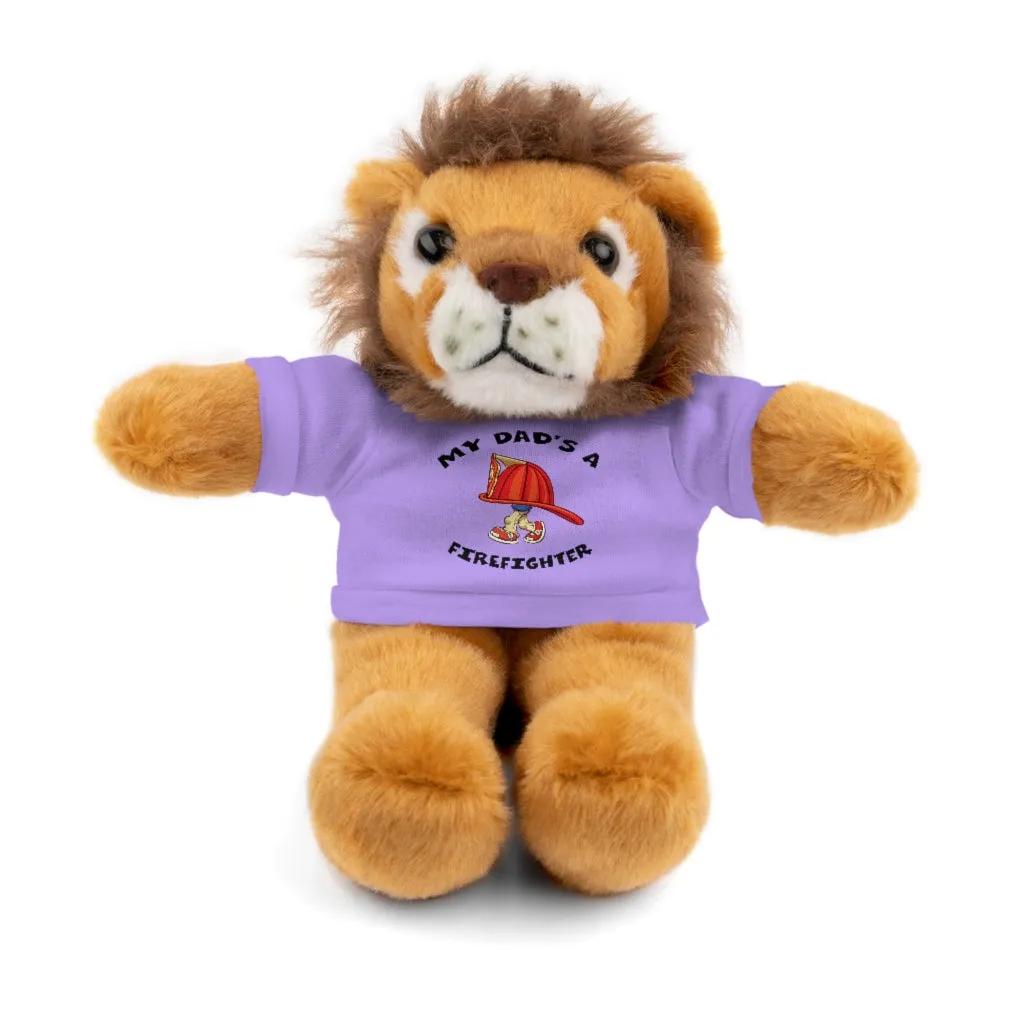 Great gift for Infants a Stuffed Animals with Tee My Dad's A Firefighter