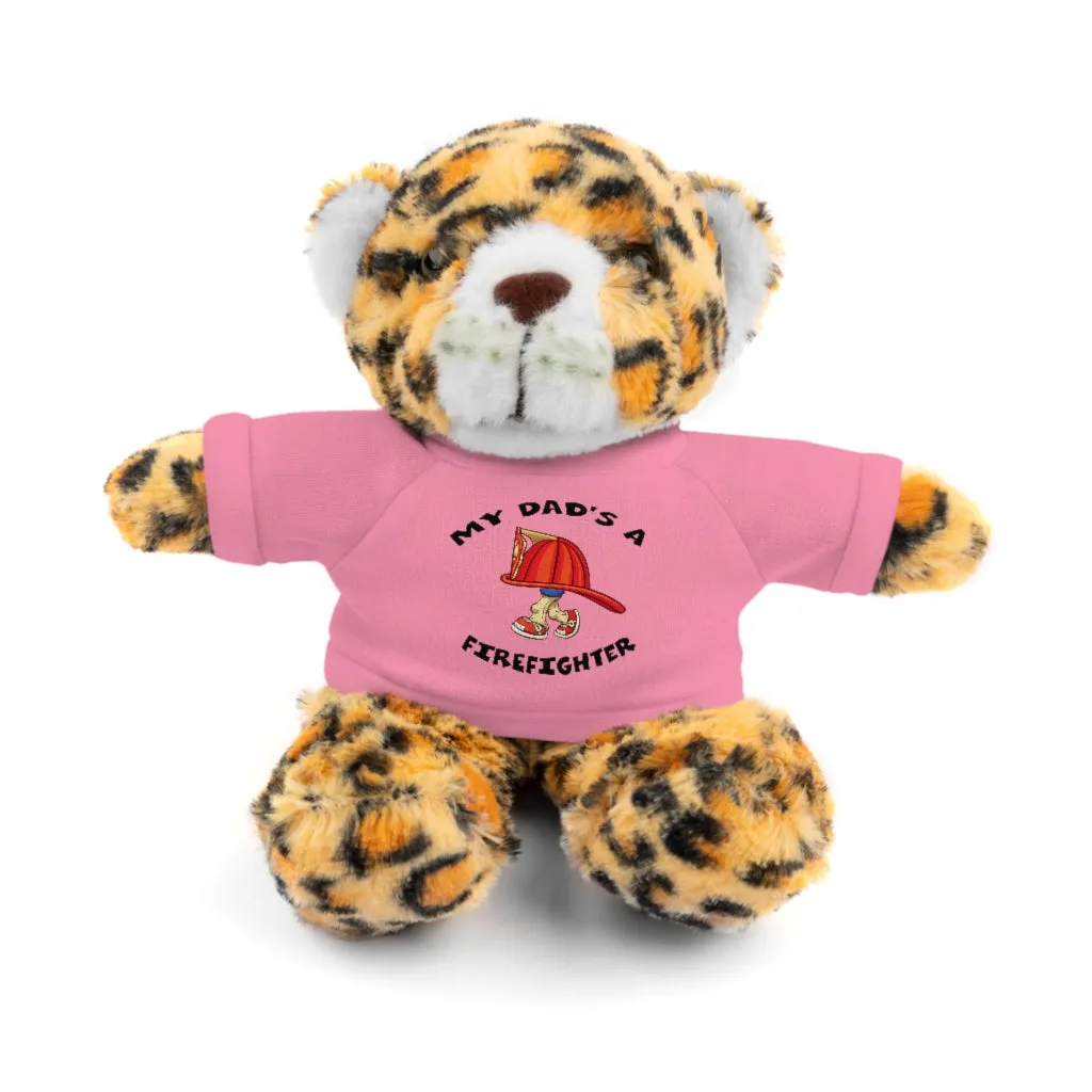 Great gift for Infants a Stuffed Animals with Tee My Dad's A Firefighter