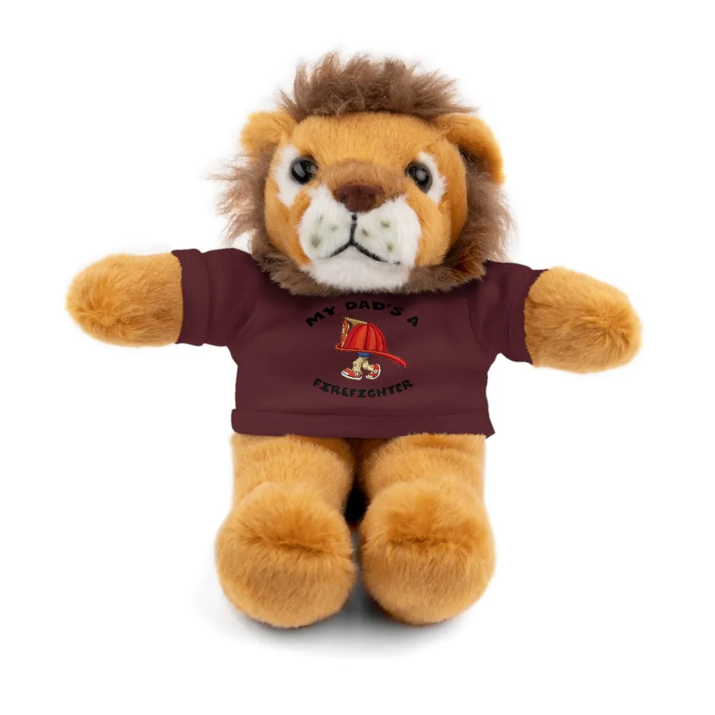Great gift for Infants a Stuffed Animals with Tee My Dad's A Firefighter