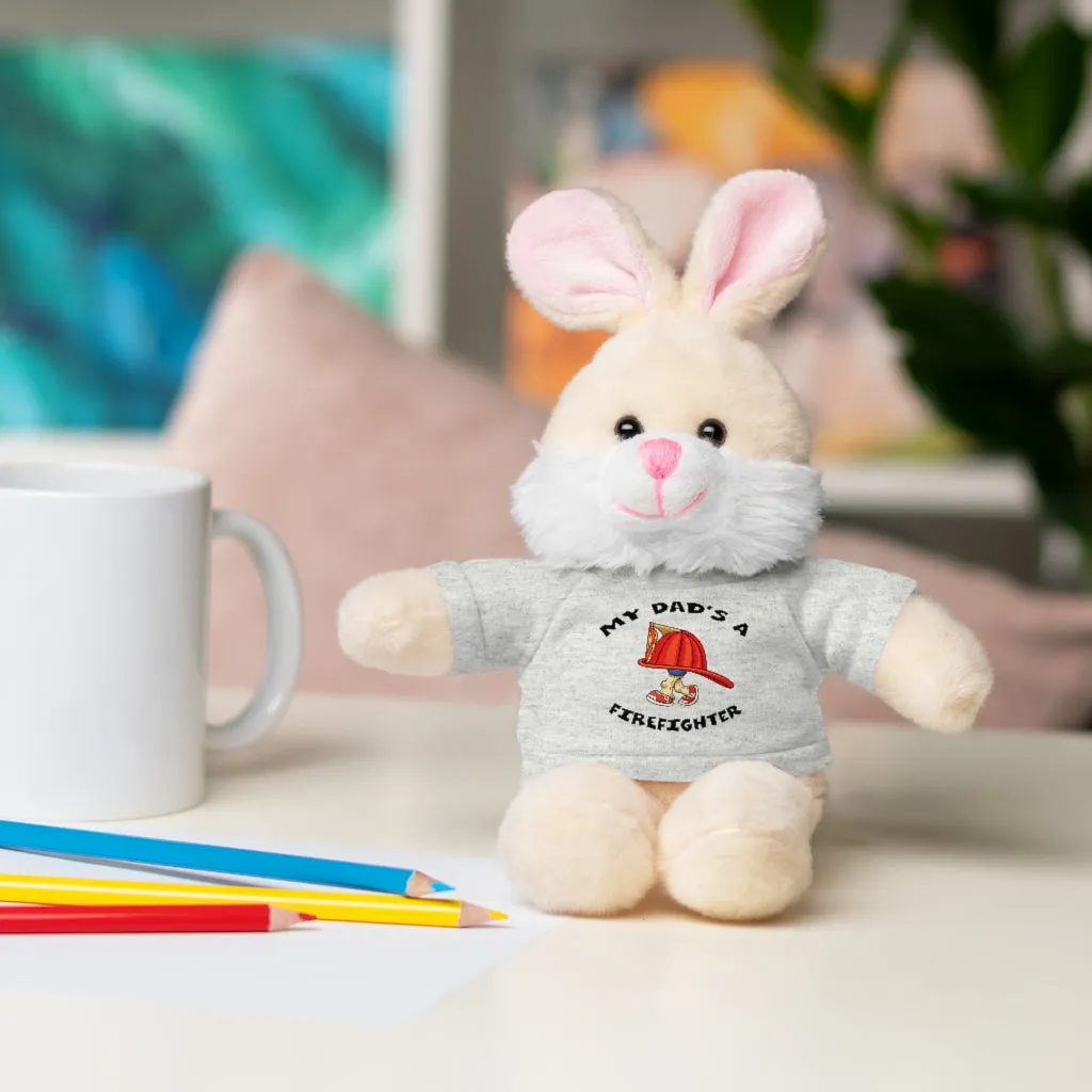Great gift for Infants a Stuffed Animals with Tee My Dad's A Firefighter
