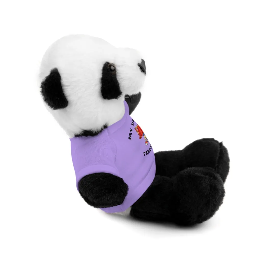 Great gift for Infants a Stuffed Animals with Tee My Dad's A Firefighter