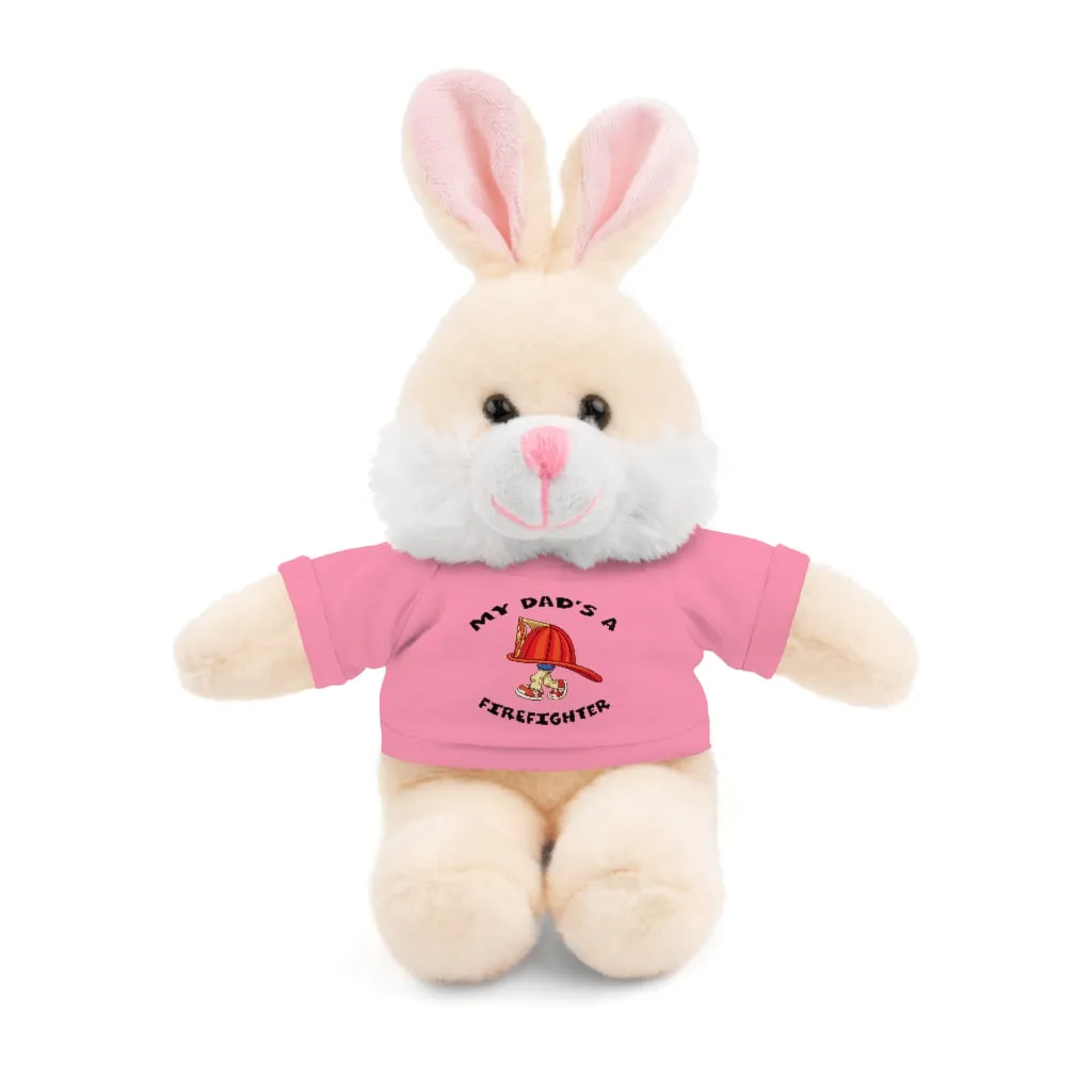 Great gift for Infants a Stuffed Animals with Tee My Dad's A Firefighter