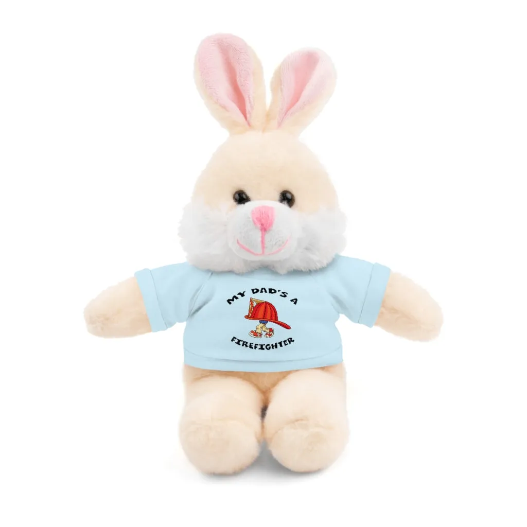 Great gift for Infants a Stuffed Animals with Tee My Dad's A Firefighter