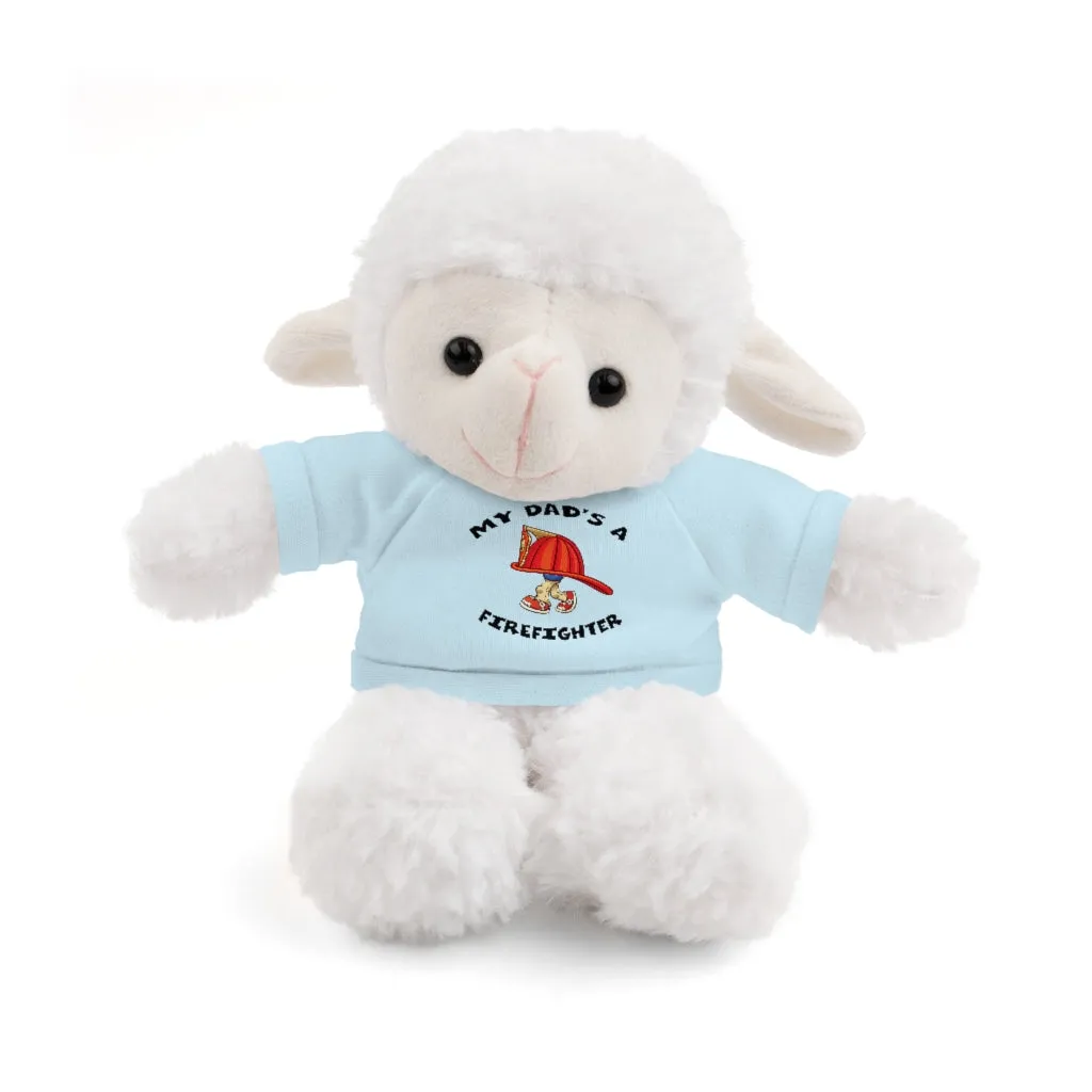 Great gift for Infants a Stuffed Animals with Tee My Dad's A Firefighter
